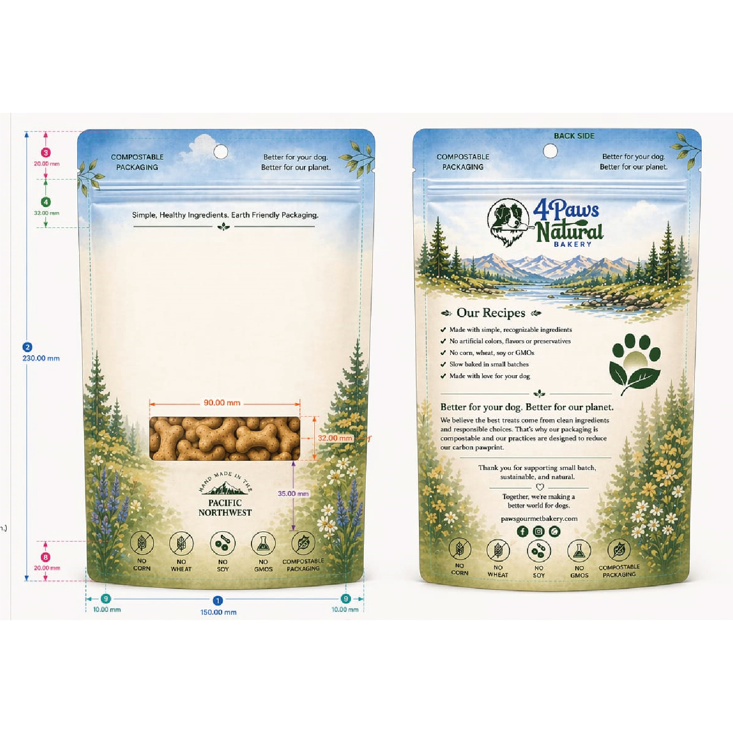 Design Emballage par ErrAr pour Paws Gourmet Bakery | Design #37177103