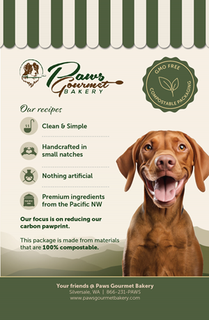 Design Emballage par A. Luiza pour Paws Gourmet Bakery | Design : #37162314