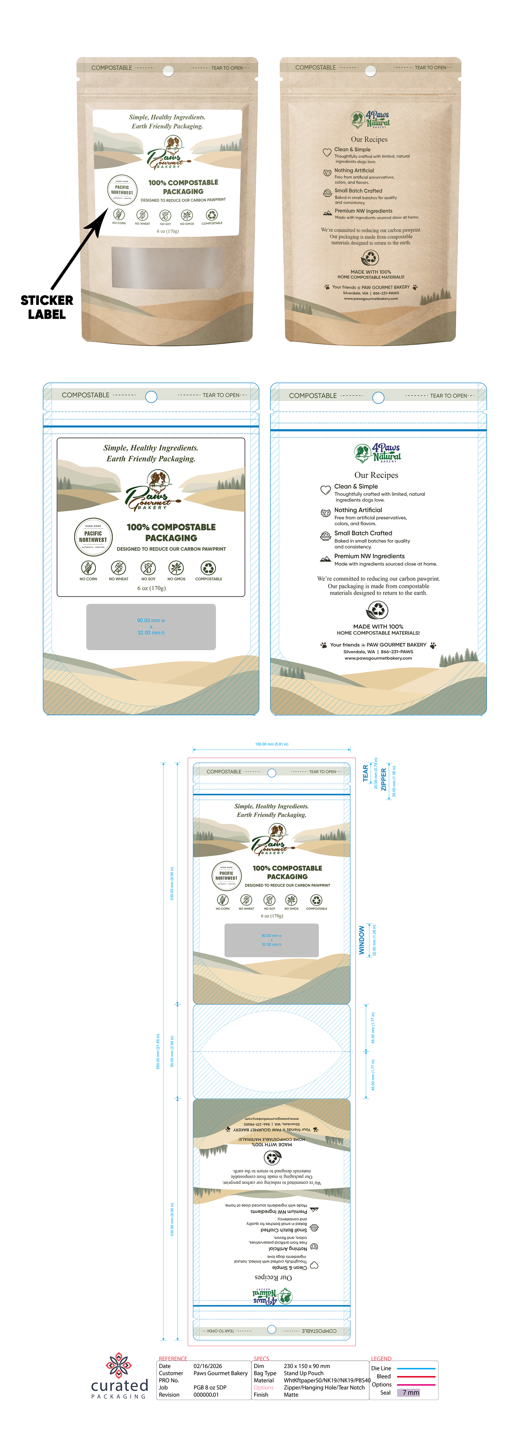 Design Emballage par YhanRose Graphics pour Paws Gourmet Bakery | Design #37162388