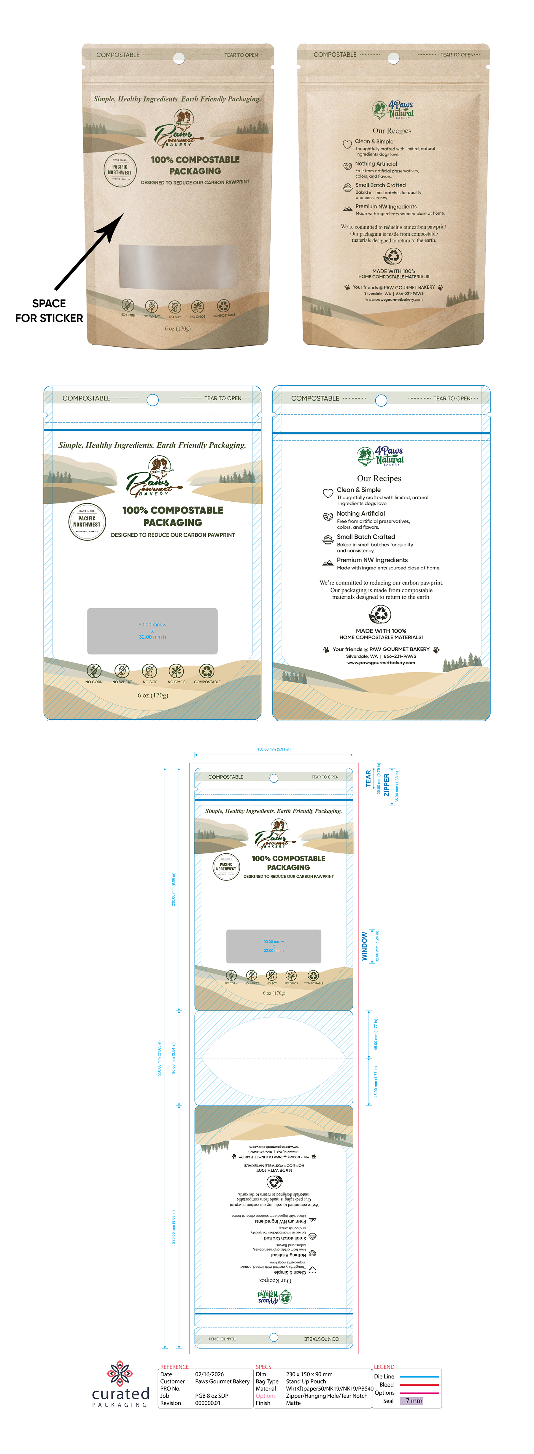 Design Emballage par YhanRose Graphics pour Paws Gourmet Bakery | Design #37163282