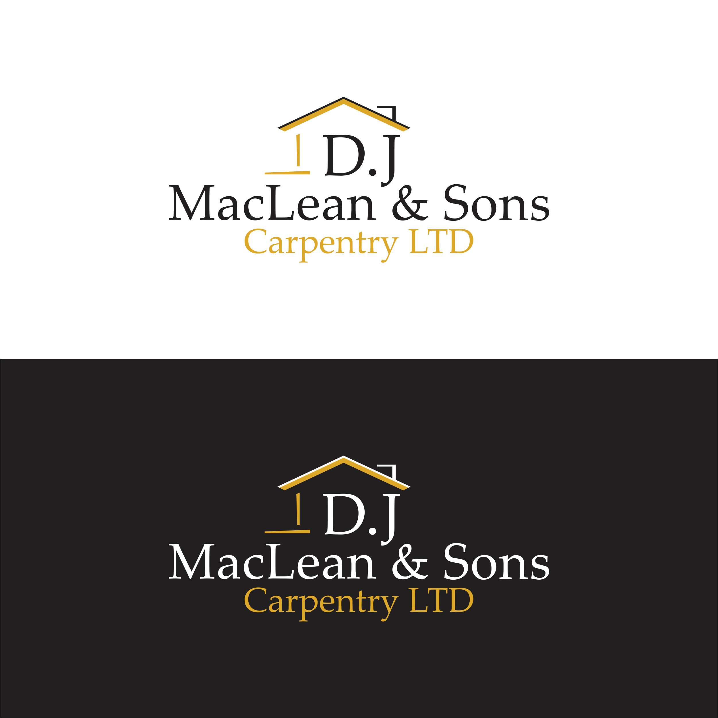 Logo Design by melzh for D.J MacLean & Sons Carpentry Ltd. | Design #37144843
