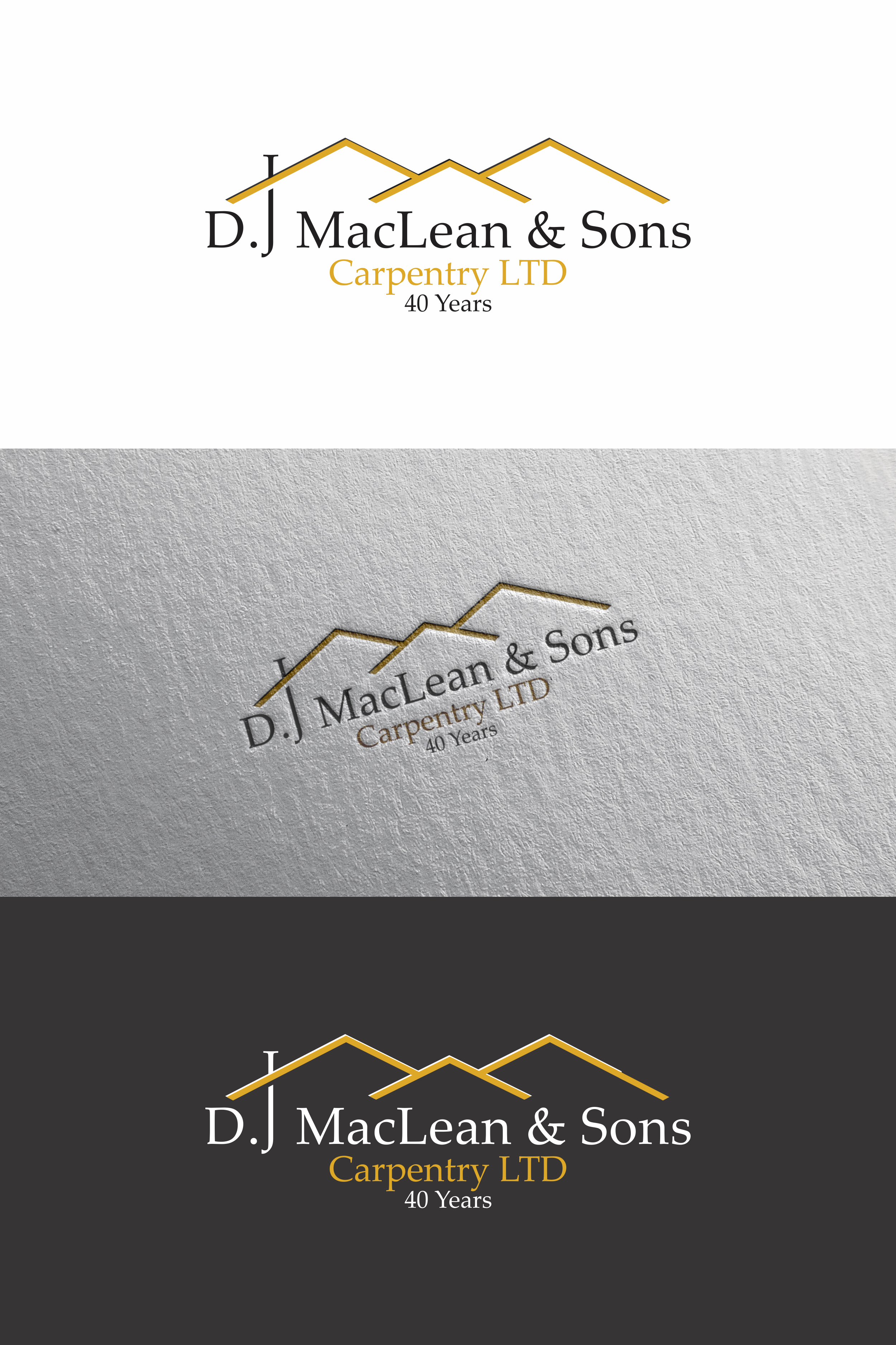 Logo Design by melzh for D.J MacLean & Sons Carpentry Ltd. | Design #37145387