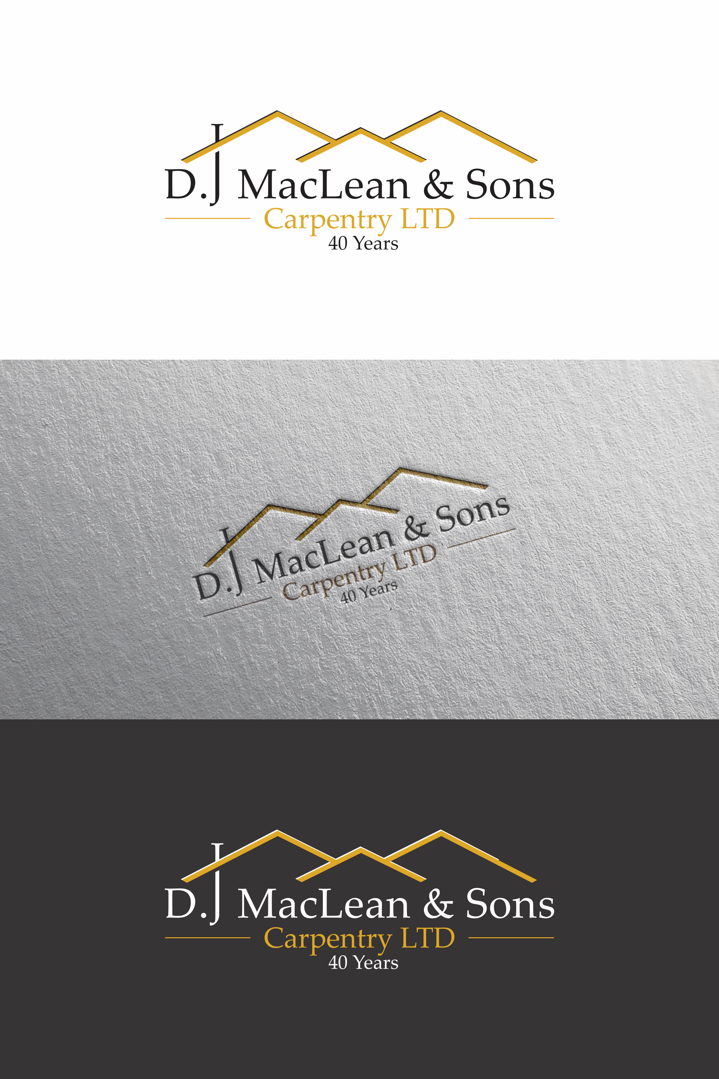 Logo Design by melzh for D.J MacLean & Sons Carpentry Ltd. | Design #37145388