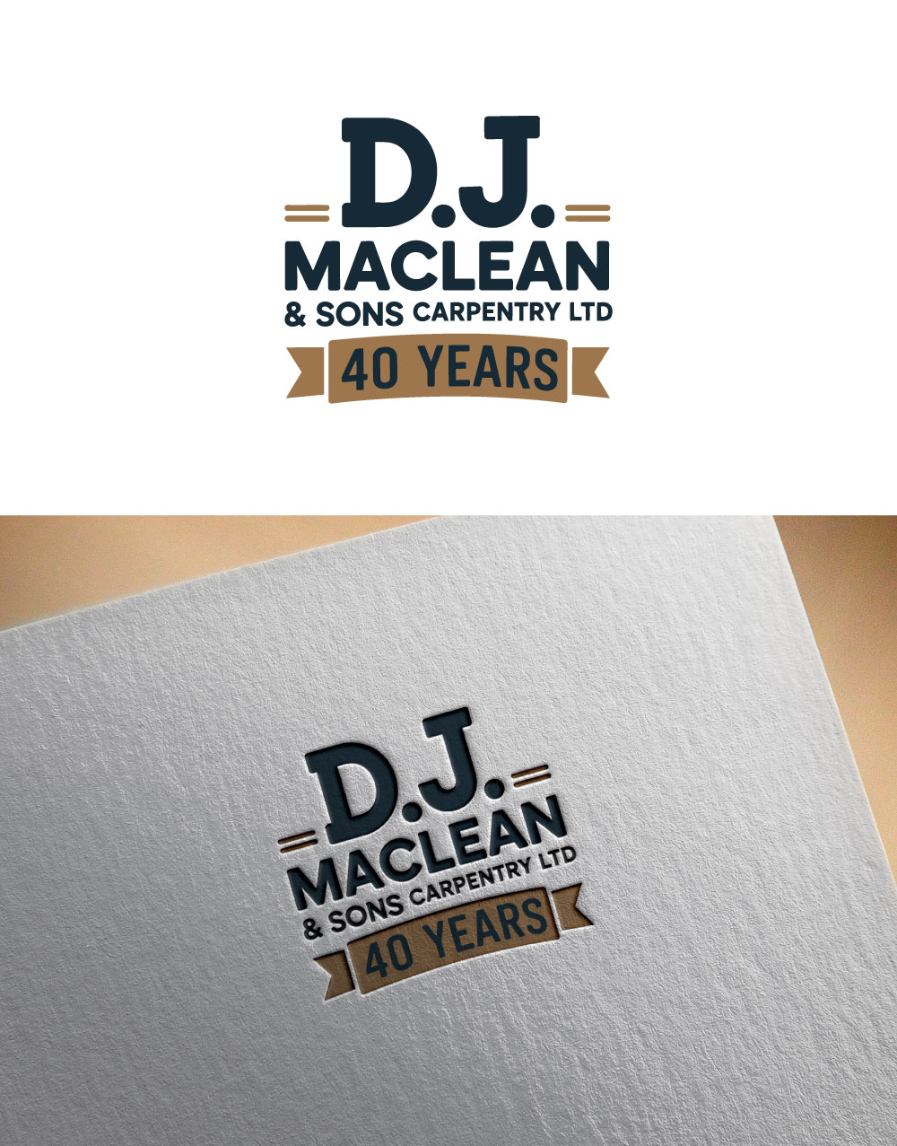 Logo Design by Jonshonkal for D.J MacLean & Sons Carpentry Ltd. | Design #37141653