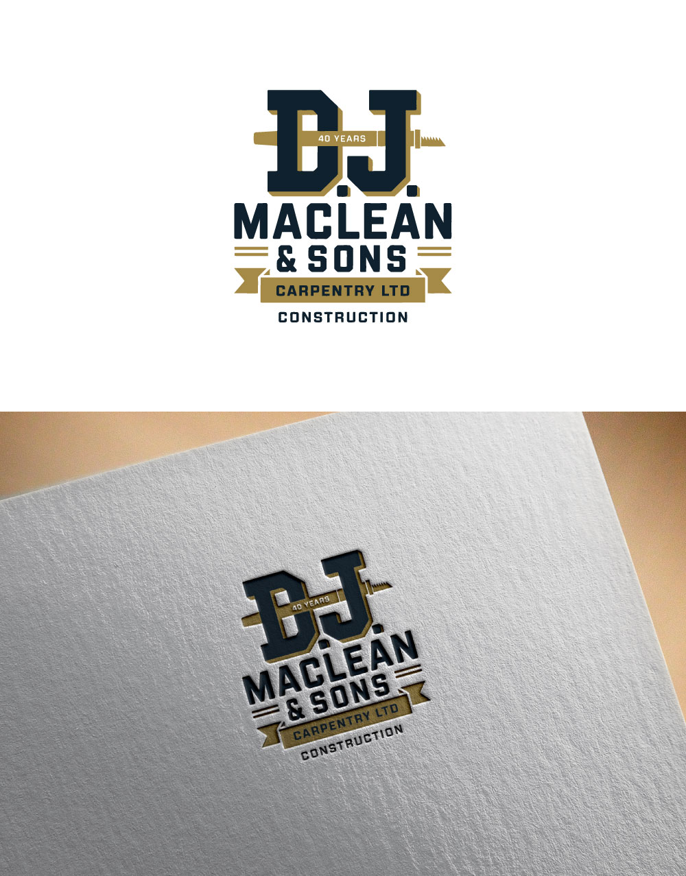 Logo Design by Jonshonkal for D.J MacLean & Sons Carpentry Ltd. | Design #37141654