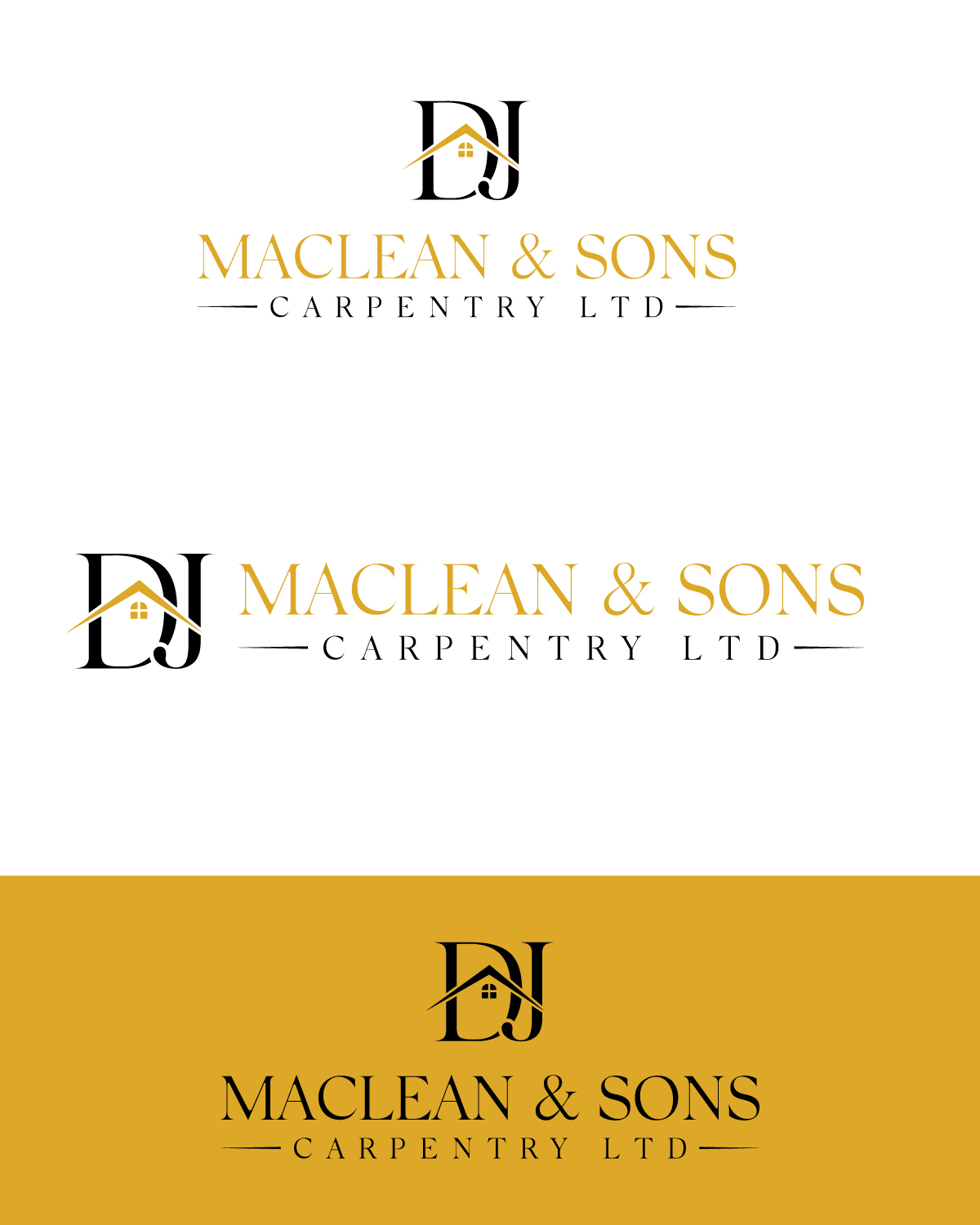 Logo Design by LogoArtisan for D.J MacLean & Sons Carpentry Ltd. | Design #37139478