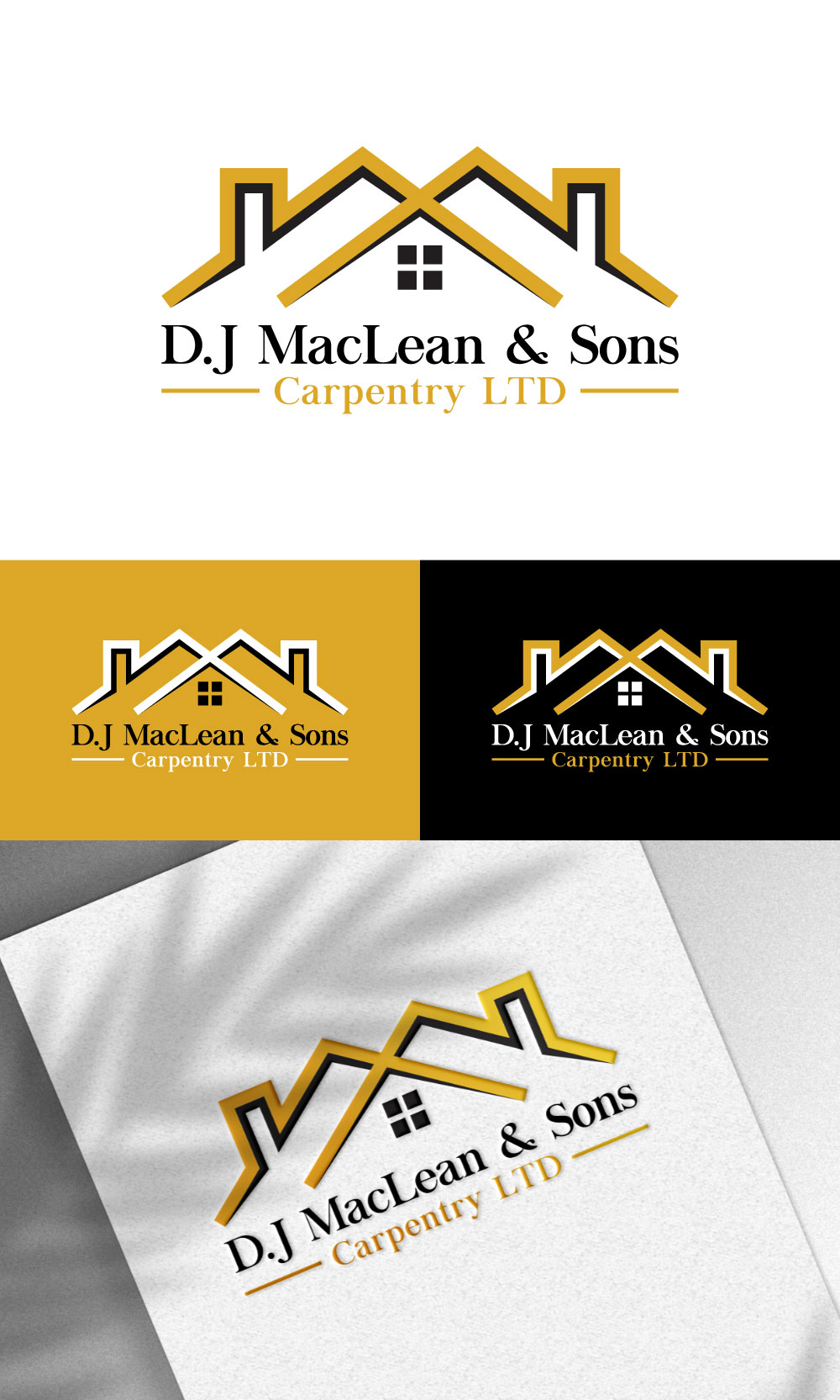 Logo Design by loveqis for D.J MacLean & Sons Carpentry Ltd. | Design #37139472