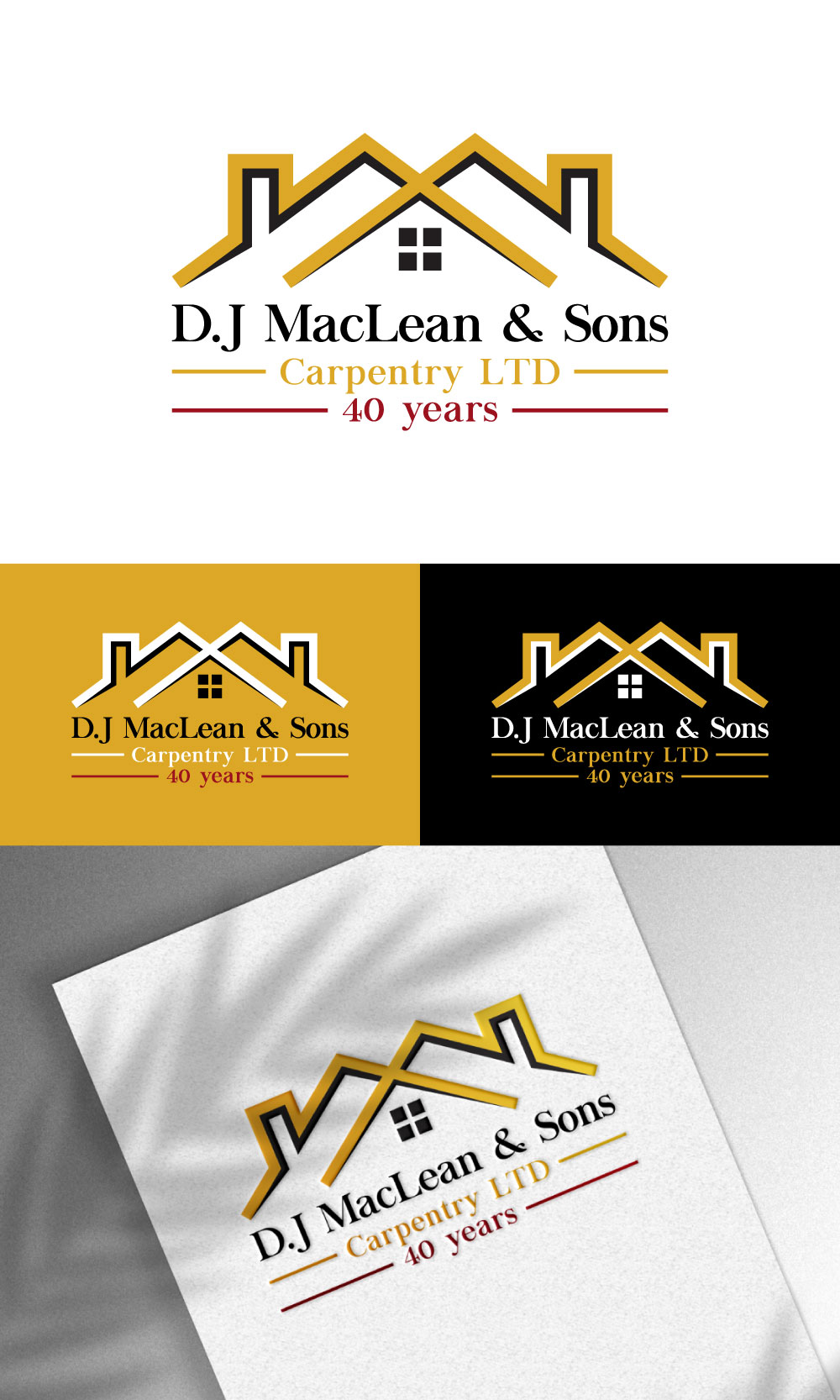 Logo Design by loveqis for D.J MacLean & Sons Carpentry Ltd. | Design #37143277