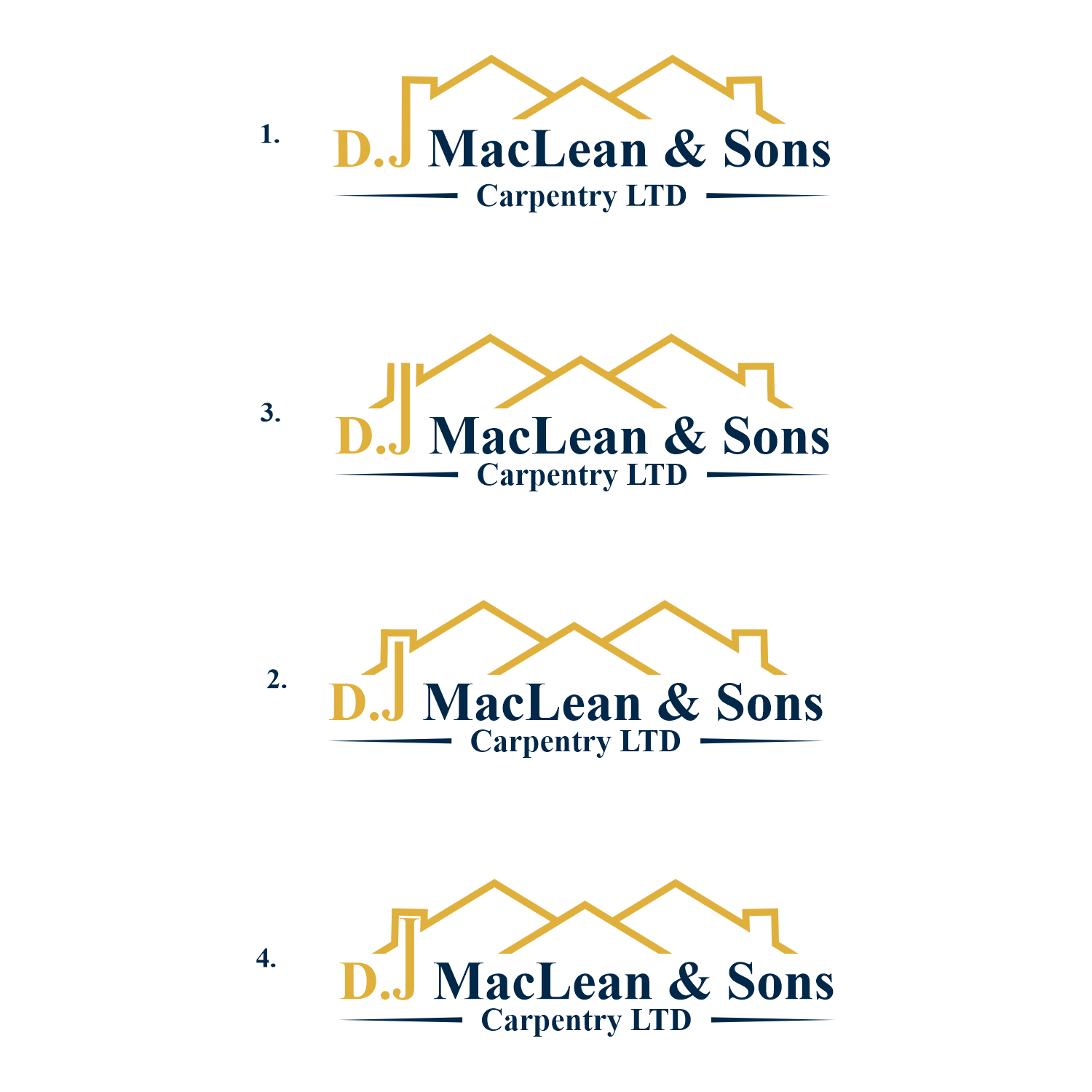 Logo Design by waee for D.J MacLean & Sons Carpentry Ltd. | Design #37143471