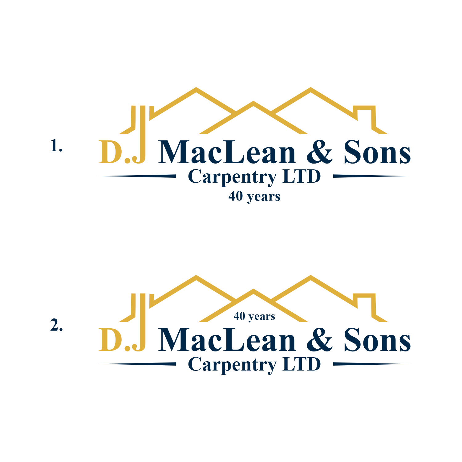 Logo Design by waee for D.J MacLean & Sons Carpentry Ltd. | Design #37145044