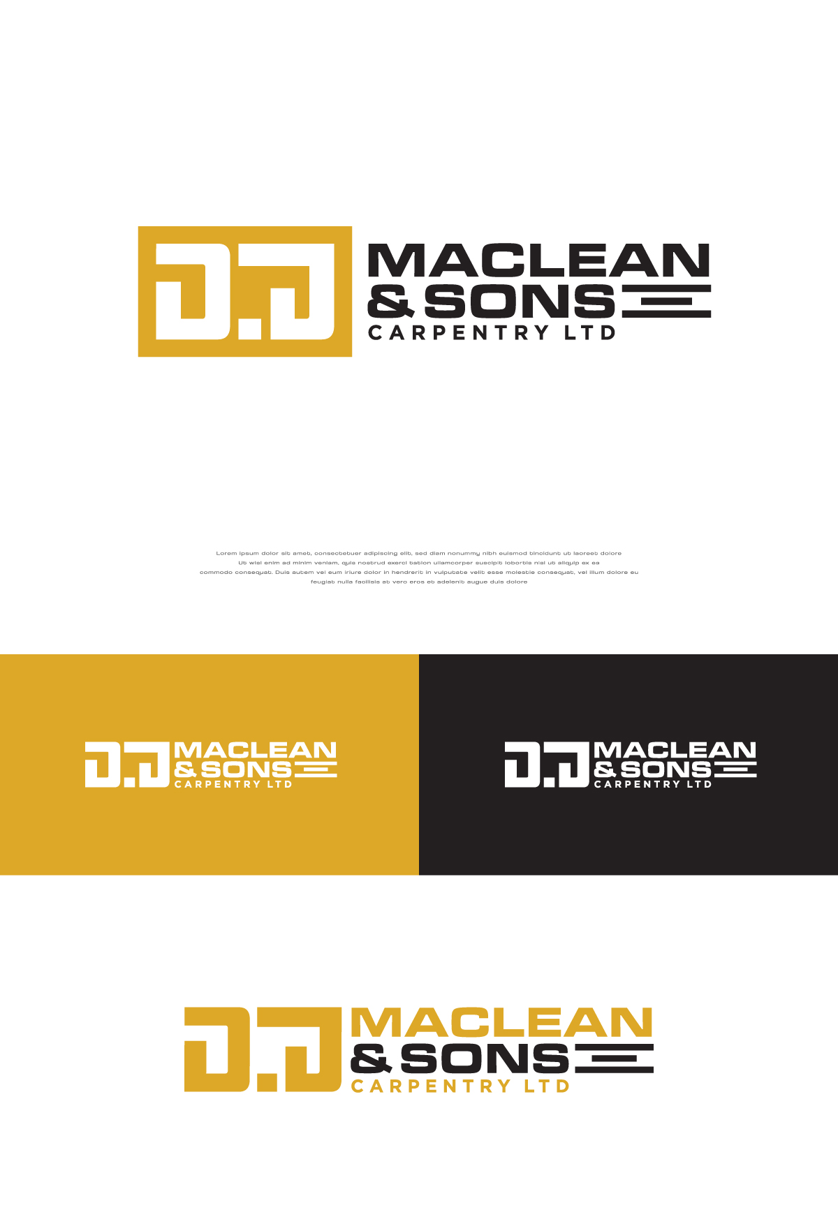 Logo Design by apik. for D.J MacLean & Sons Carpentry Ltd. | Design #37139637