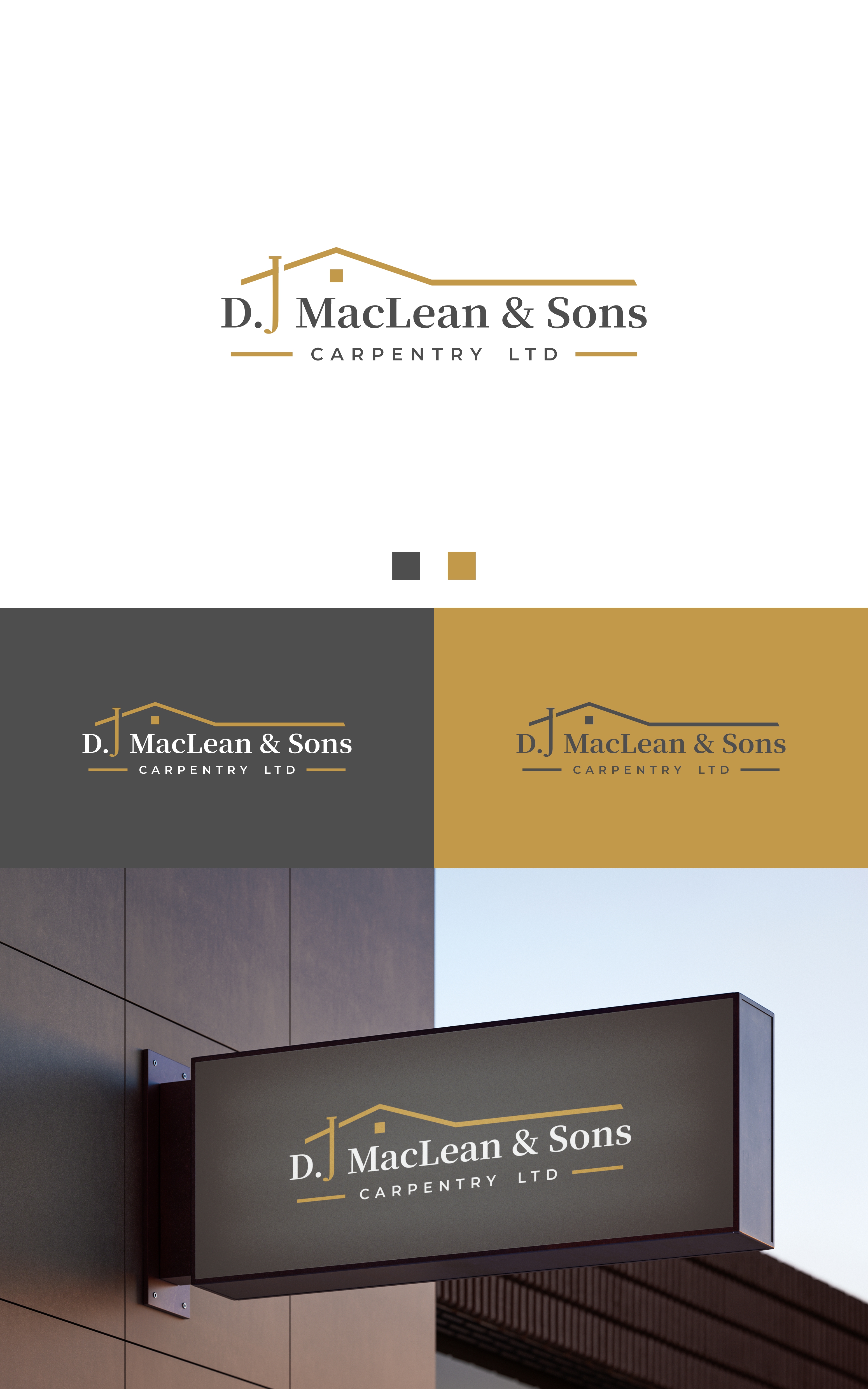 Logo Design by Dell_a.Design for D.J MacLean & Sons Carpentry Ltd. | Design #37140336