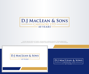 Logo Design by Fenrirgraphy for D.J MacLean & Sons Carpentry Ltd. | Design: #37142839