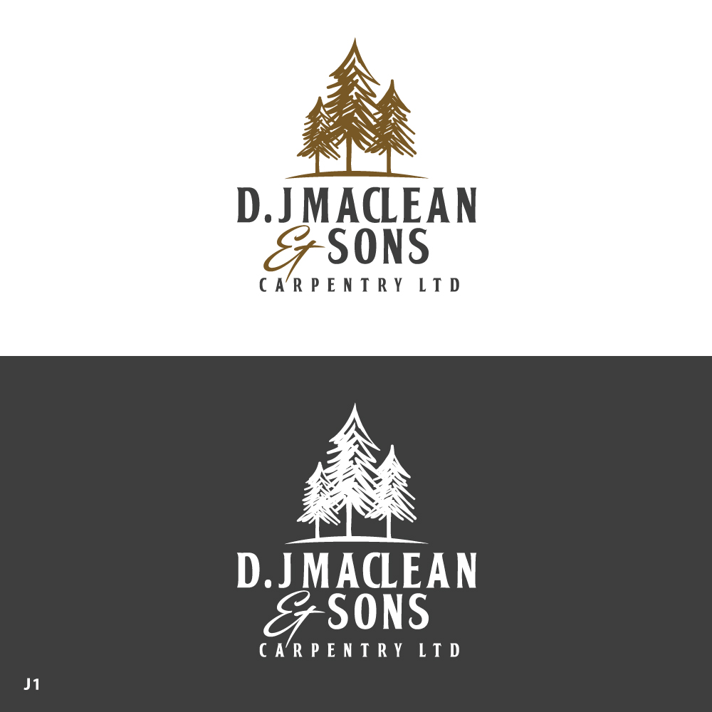 Logo Design by Sujit Banerjee for D.J MacLean & Sons Carpentry Ltd. | Design #37140712