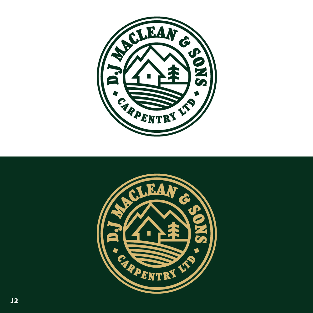 Logo Design by Sujit Banerjee for D.J MacLean & Sons Carpentry Ltd. | Design #37140715