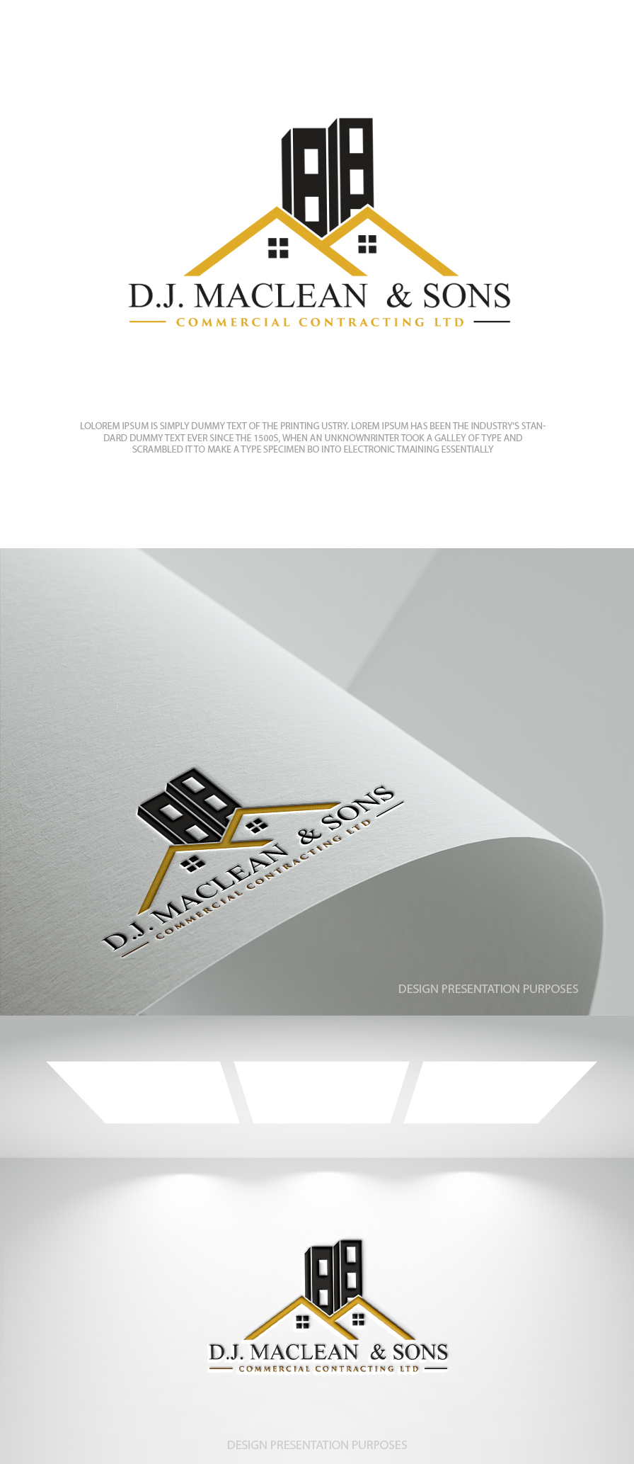 Logo Design by zebronicgraphic for D.J MacLean & Sons Carpentry Ltd. | Design #37141174