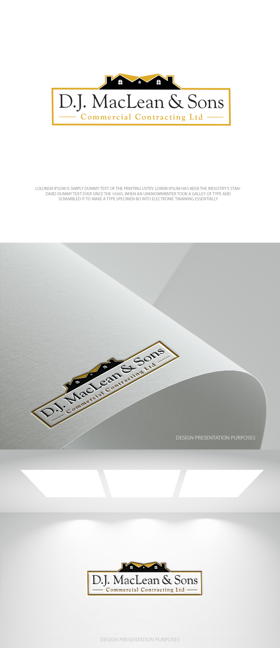 Logo Design by zebronicgraphic for D.J MacLean & Sons Carpentry Ltd. | Design #37141175