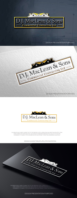 Logo Design by zebronicgraphic for D.J MacLean & Sons Carpentry Ltd. | Design: #37141176
