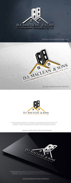 Logo Design by zebronicgraphic for D.J MacLean & Sons Carpentry Ltd. | Design: #37141177