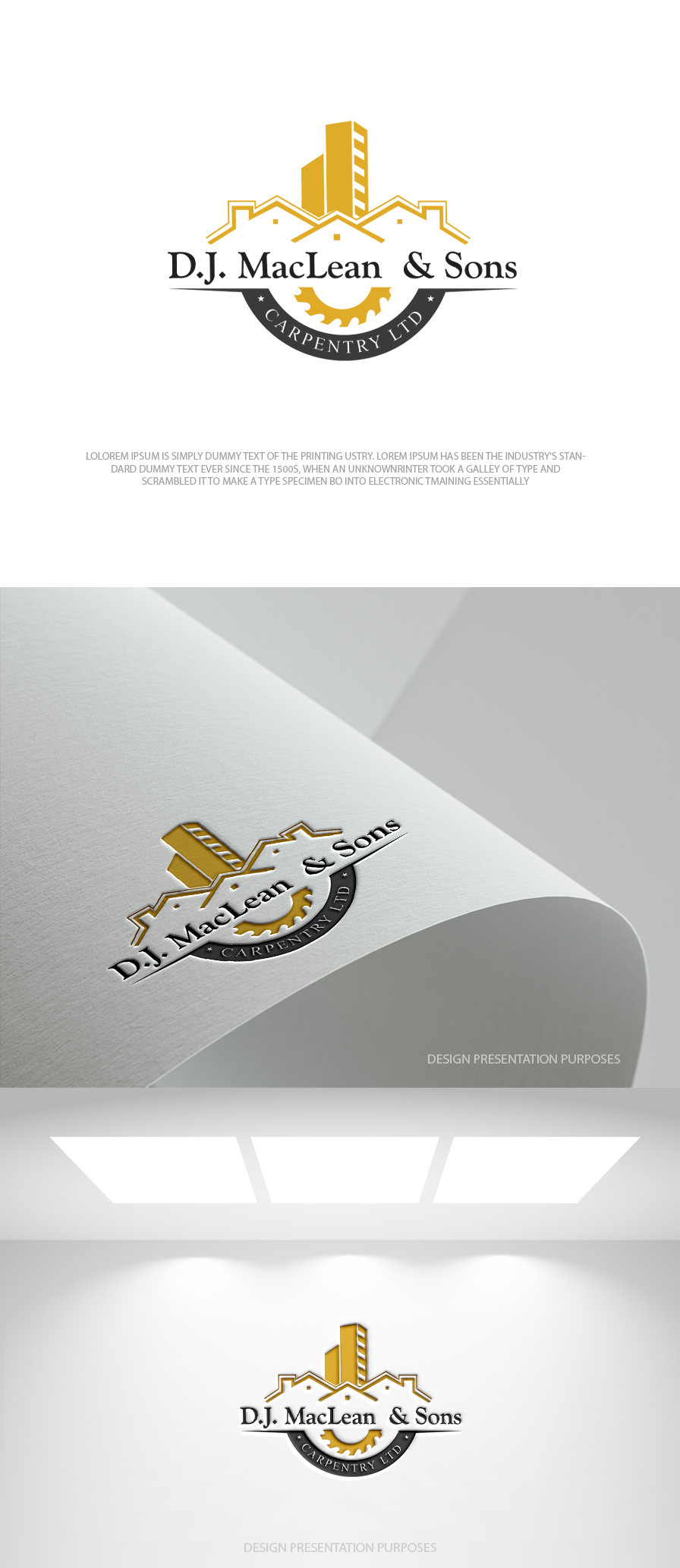 Logo Design by zebronicgraphic for D.J MacLean & Sons Carpentry Ltd. | Design #37141179