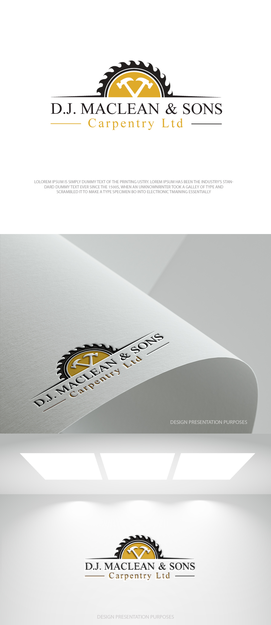 Logo Design by zebronicgraphic for D.J MacLean & Sons Carpentry Ltd. | Design #37141180