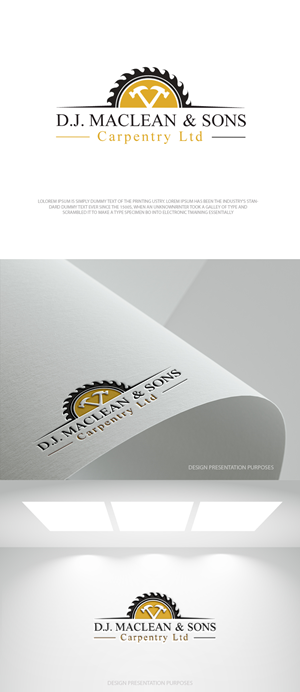 Logo Design by zebronicgraphic for D.J MacLean & Sons Carpentry Ltd. | Design: #37141180