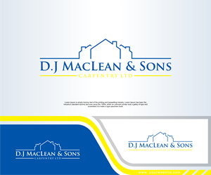 Logo Design by dobleh_creative for D.J MacLean & Sons Carpentry Ltd. | Design: #37141232