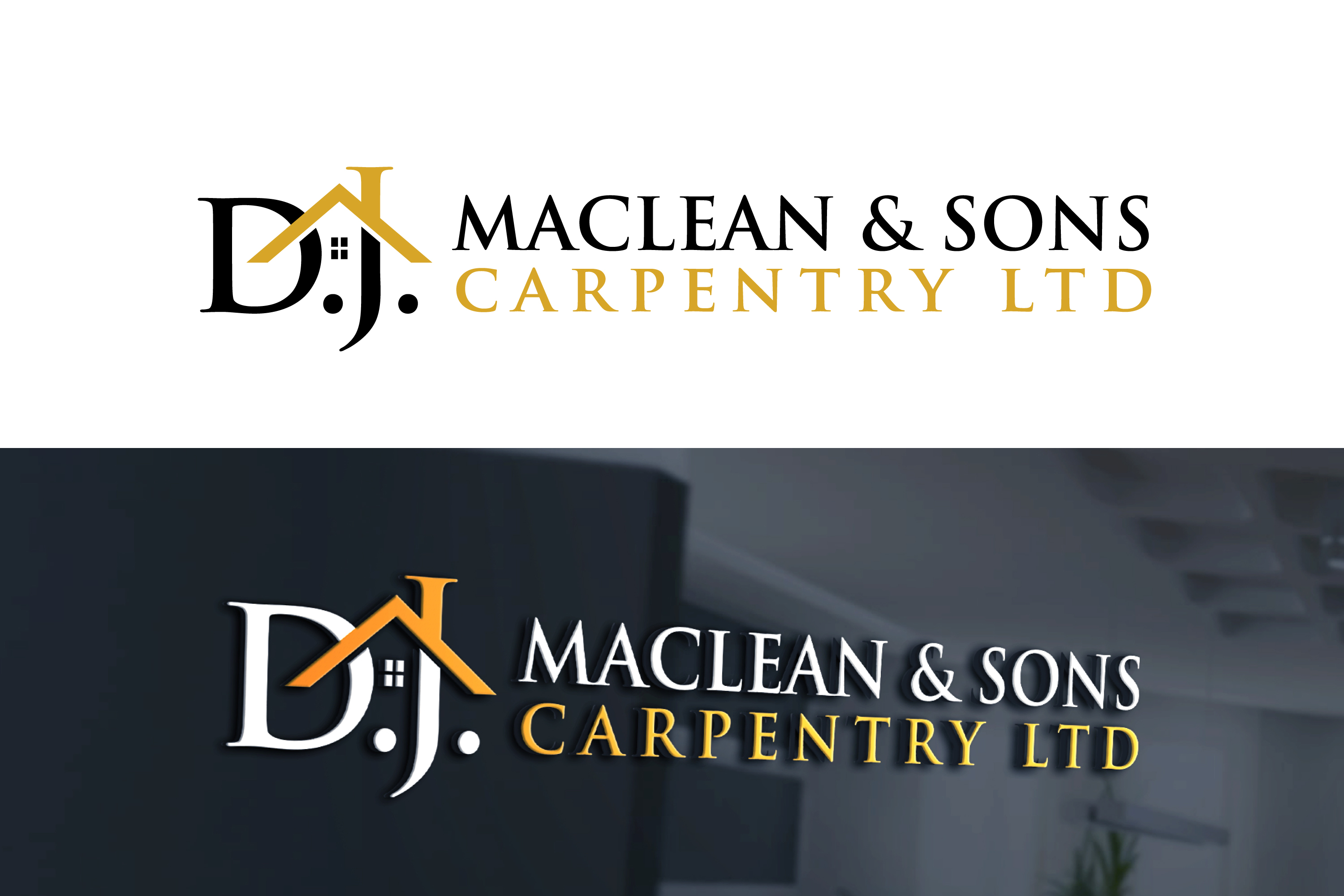 Logo Design by UMBRA Designs for D.J MacLean & Sons Carpentry Ltd. | Design #37139500