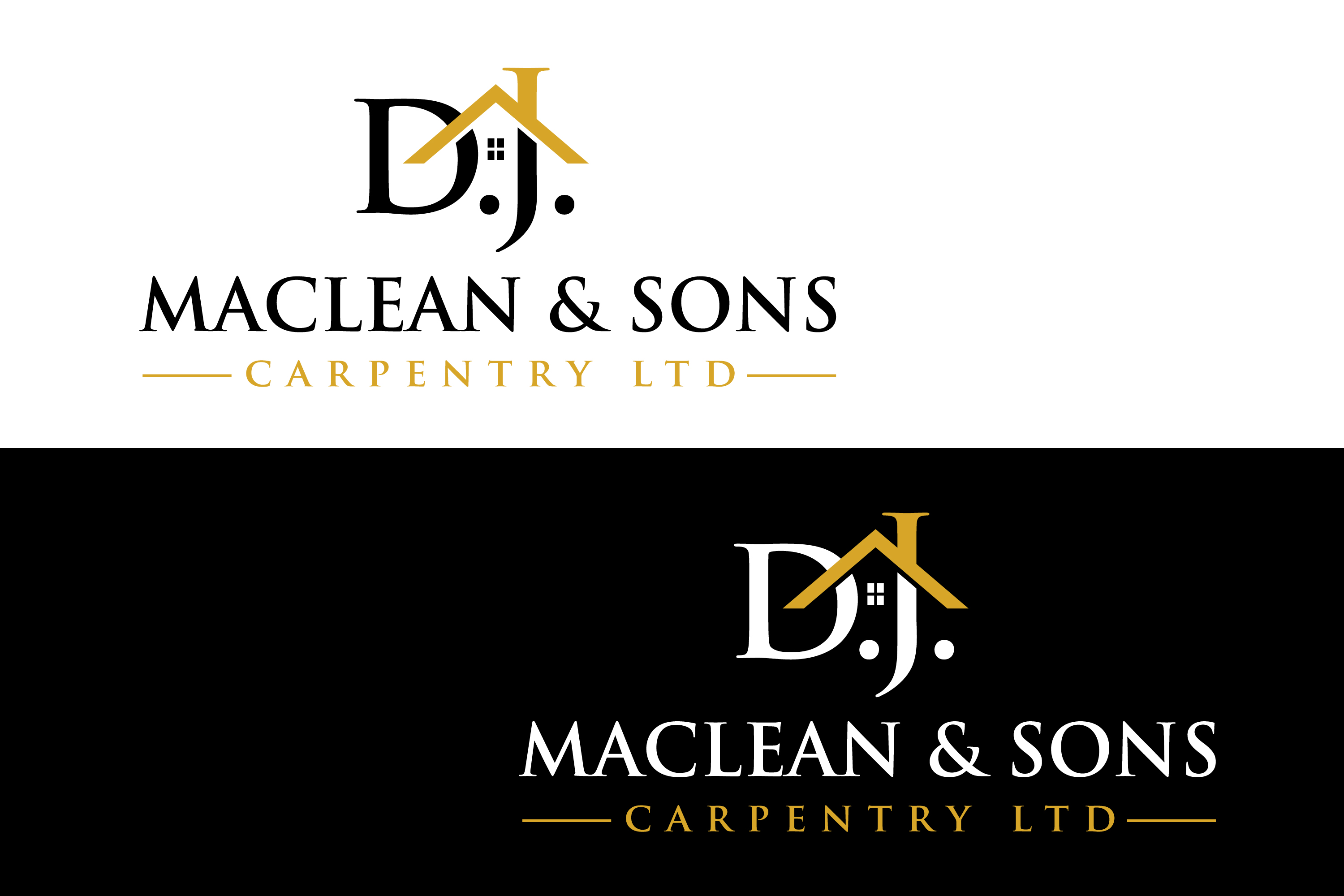 Logo Design by UMBRA Designs for D.J MacLean & Sons Carpentry Ltd. | Design #37139510