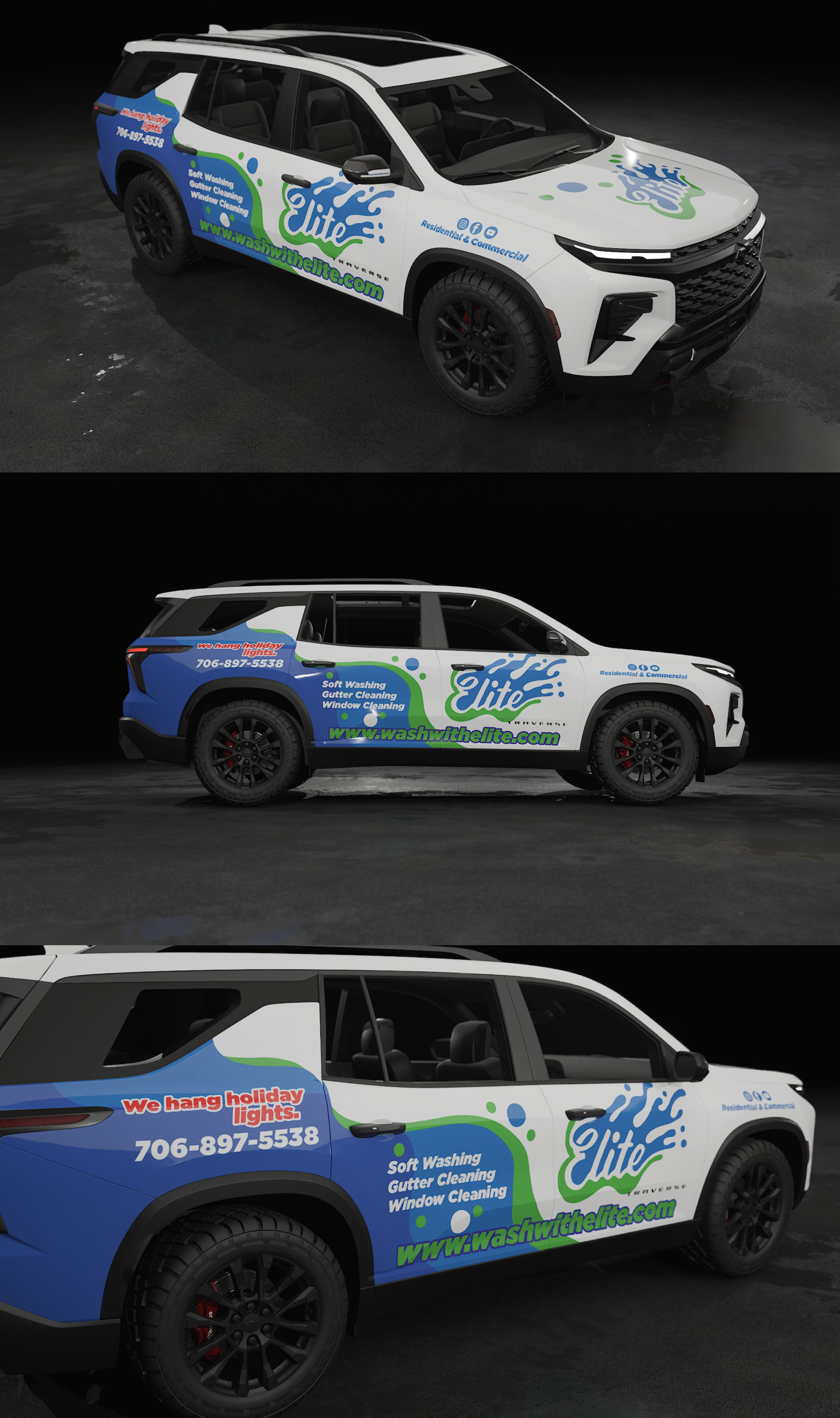 Car Wrap Design by VEDG for Elite Exterior Cleaning & Maintenance Co. | Design #37142765