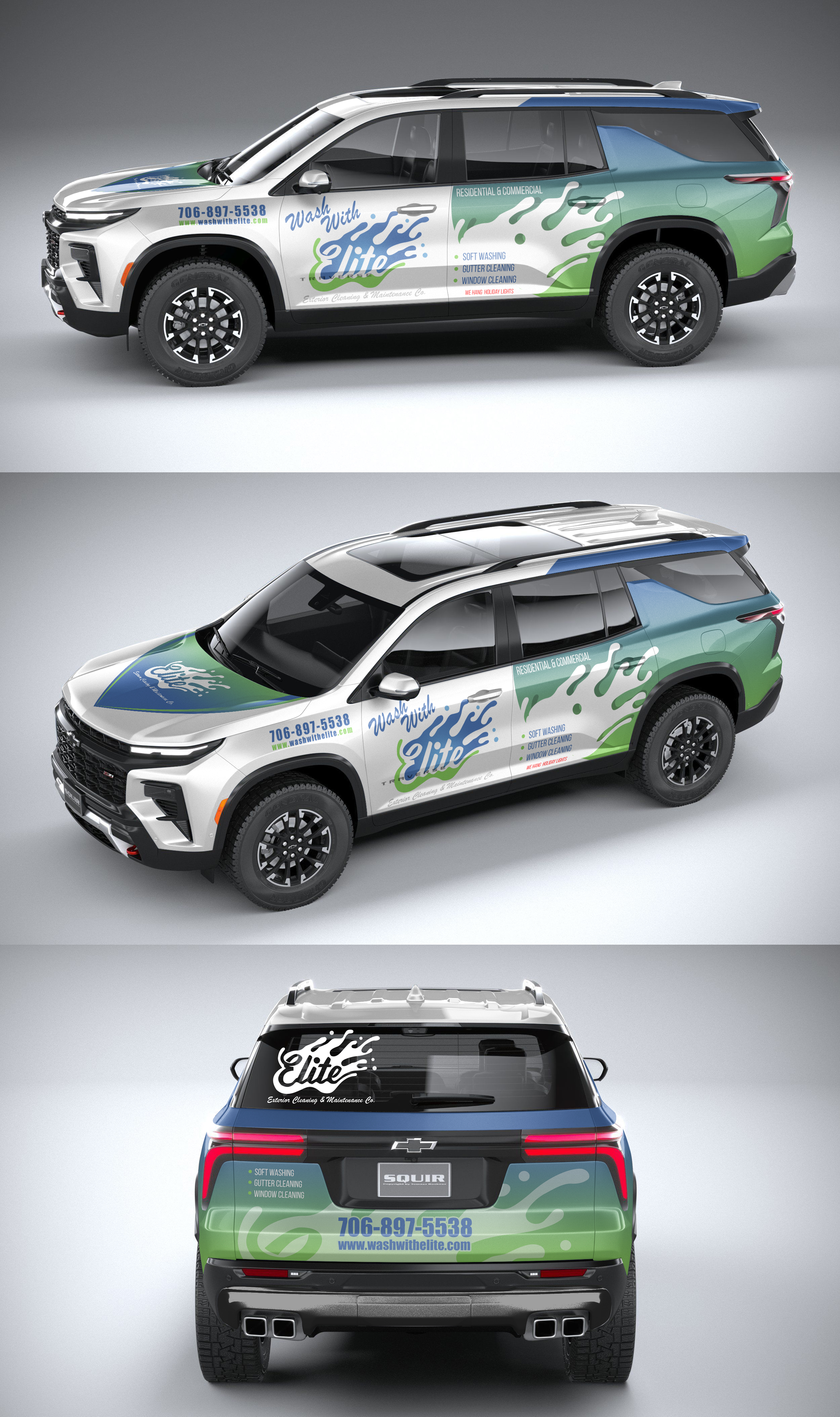 Car Wrap Design by AZ_Studio for Elite Exterior Cleaning & Maintenance Co. | Design #37143742