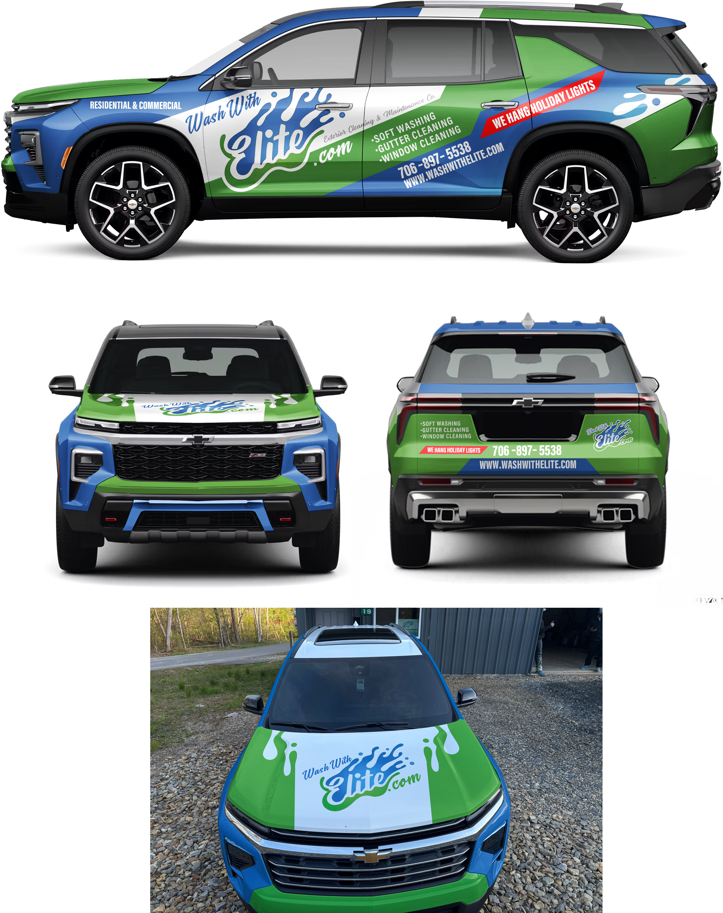 Diseño de Rotulación de Vehículo por icirotrisna para Elite Exterior Cleaning & Maintenance Co. | Diseño #37143673