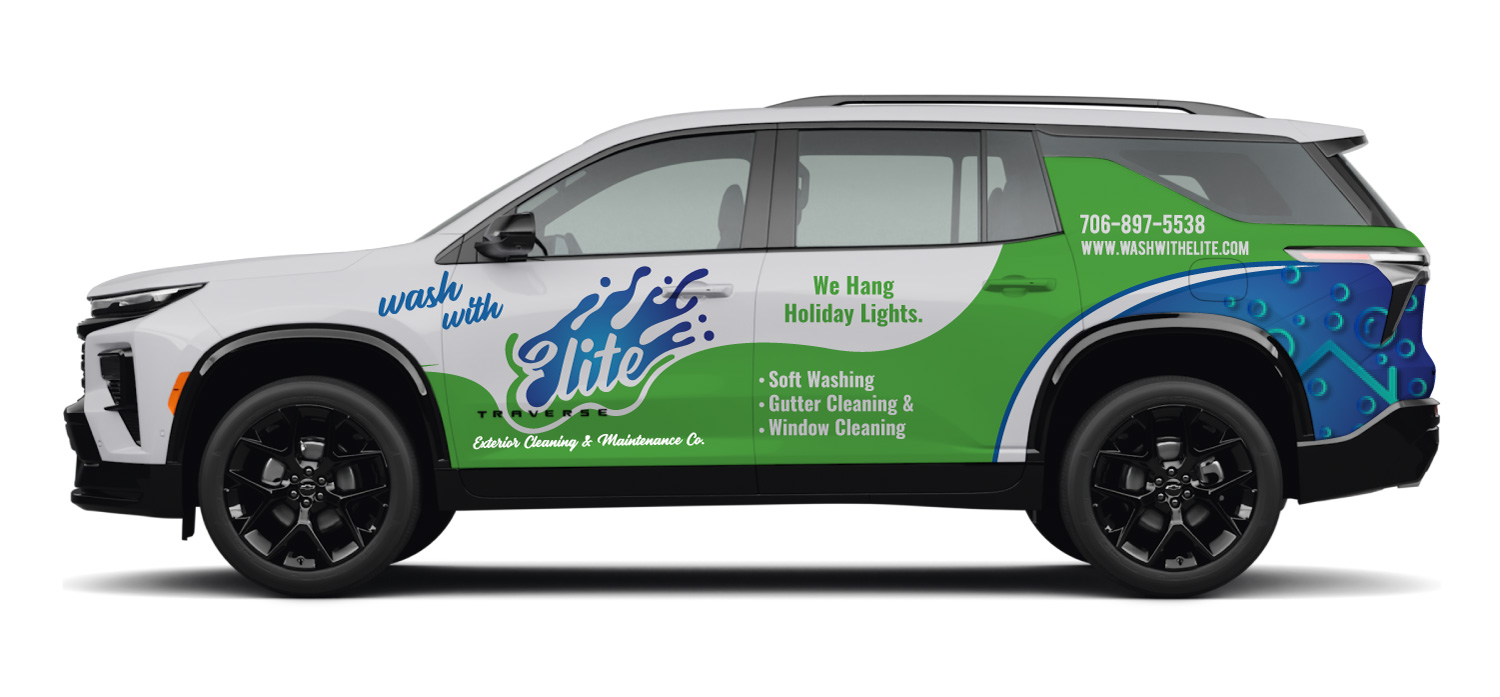 Car Wrap Design by Wrapcia for Elite Exterior Cleaning & Maintenance Co. | Design #37141194