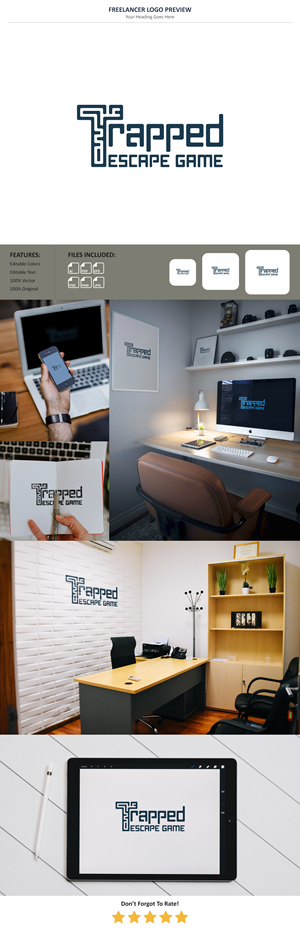 Logo Design by Pixel Foundry for Trapped Escape Game | Design: #37146990