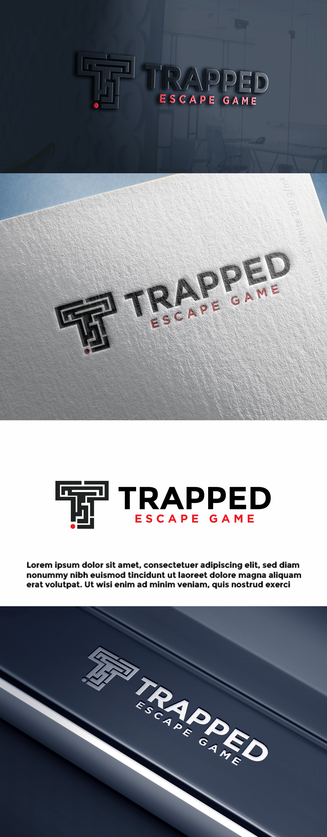 Logo Design by Innovative Graphix for Trapped Escape Game | Design #37141603