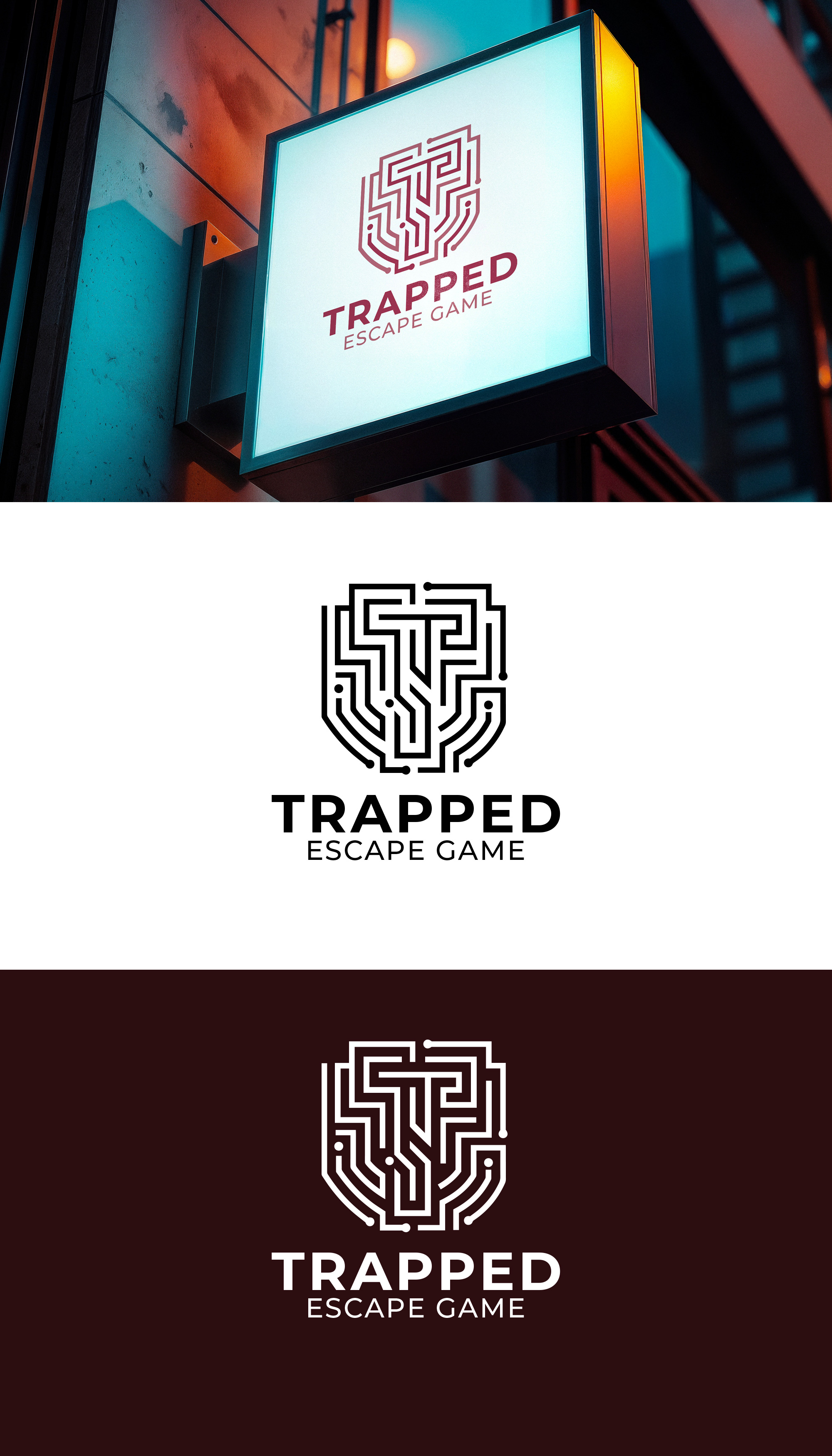 Logo Design by Fazli Ahmad for Trapped Escape Game | Design #37150115
