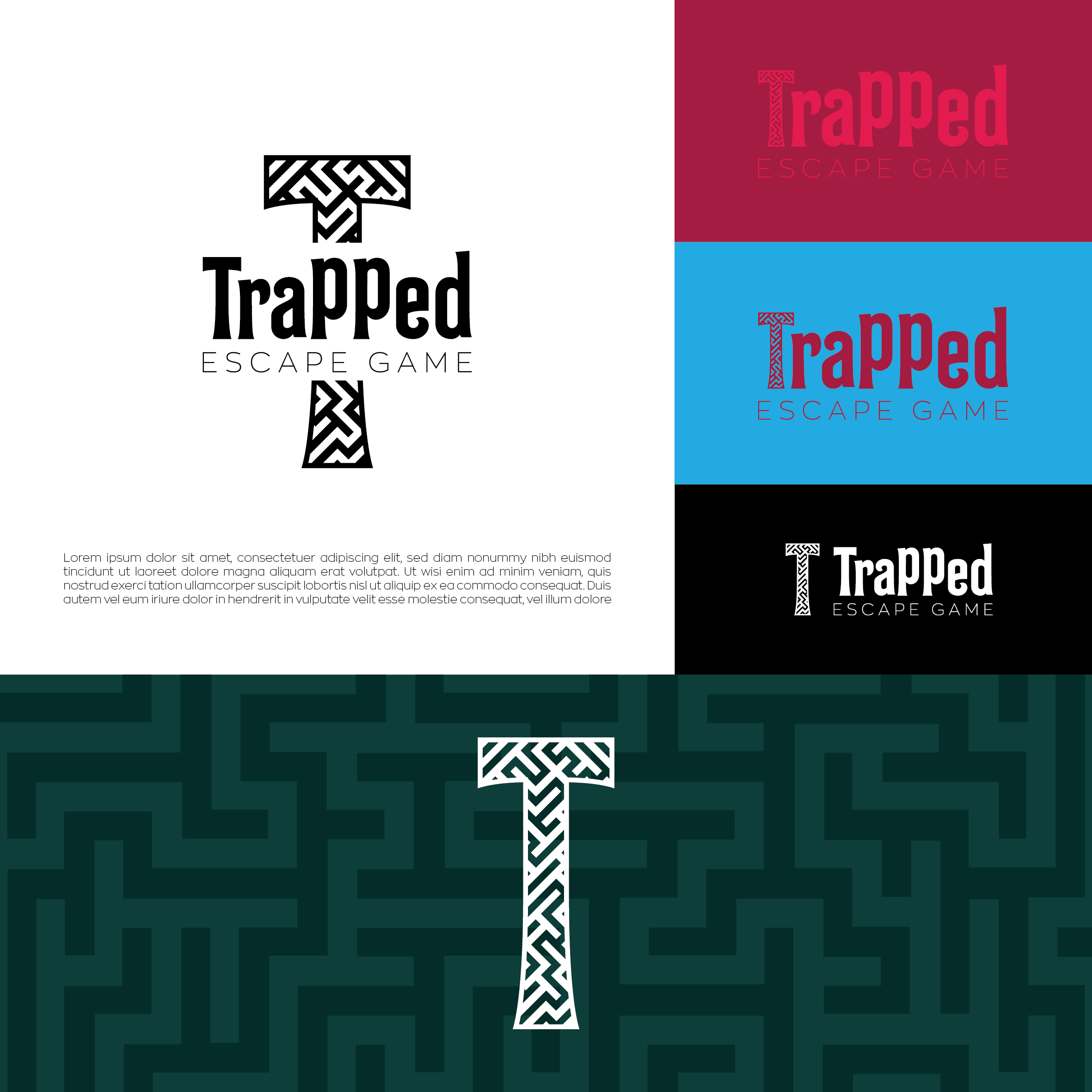 Logo Design by ArchaProduction for Trapped Escape Game | Design #37163845