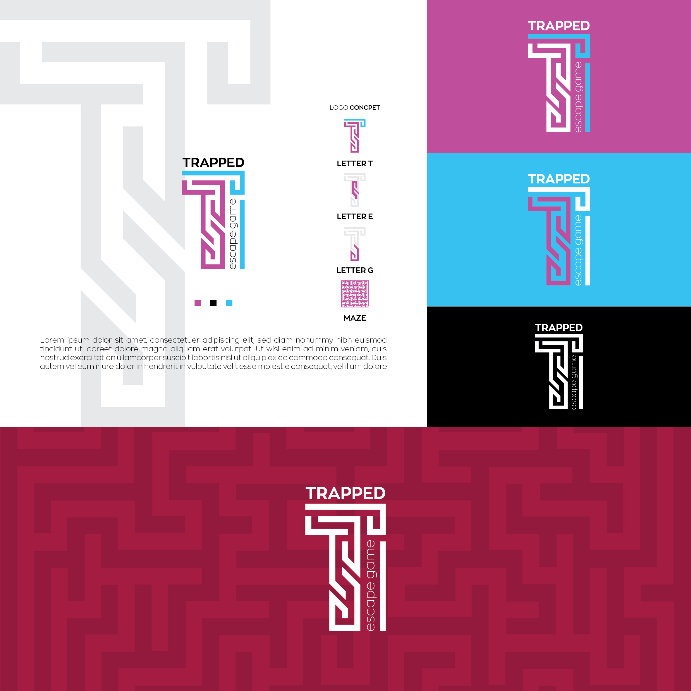 Logo Design by ArchaProduction for Trapped Escape Game | Design #37171286