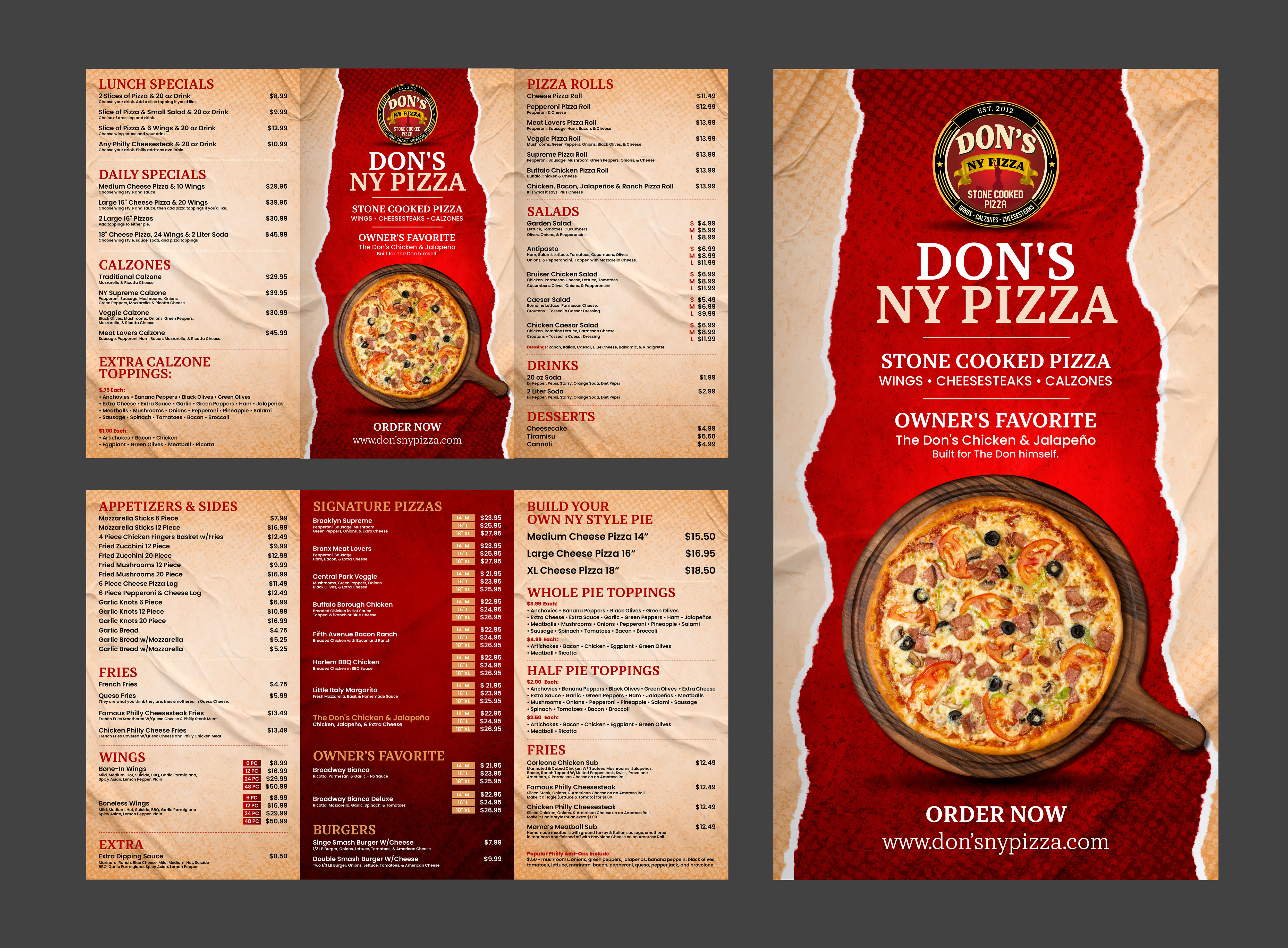 Menu Design by 3Guys for this project | Design #37157692