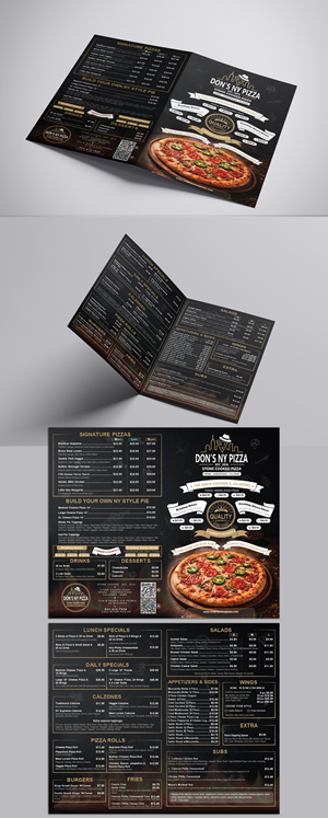 Don’s NY Pizza Menu &amp; Logo design