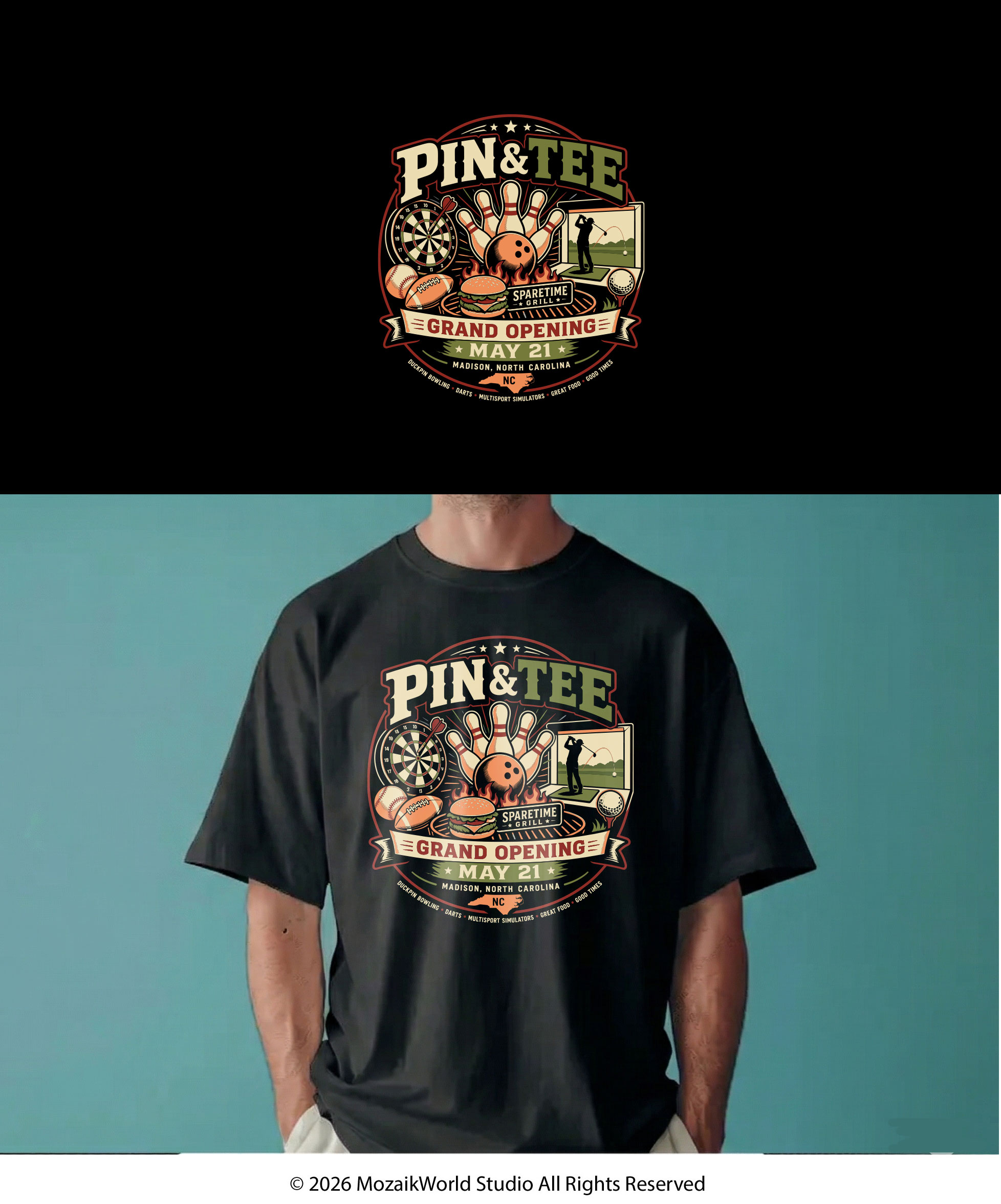T-shirt Design by Mozaikworld Studio for Pin & Tee | Design #37177956