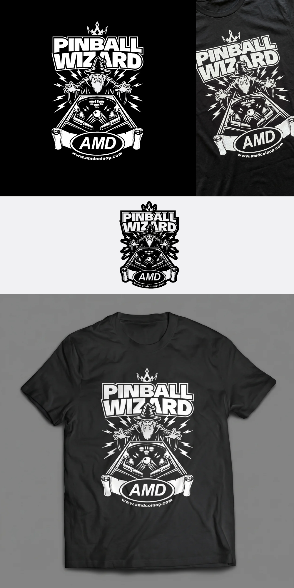 T-shirt Design by Gol D Roger™ for AMUSEMENT MACHINE DISTRIBUTORS | Design #37179806