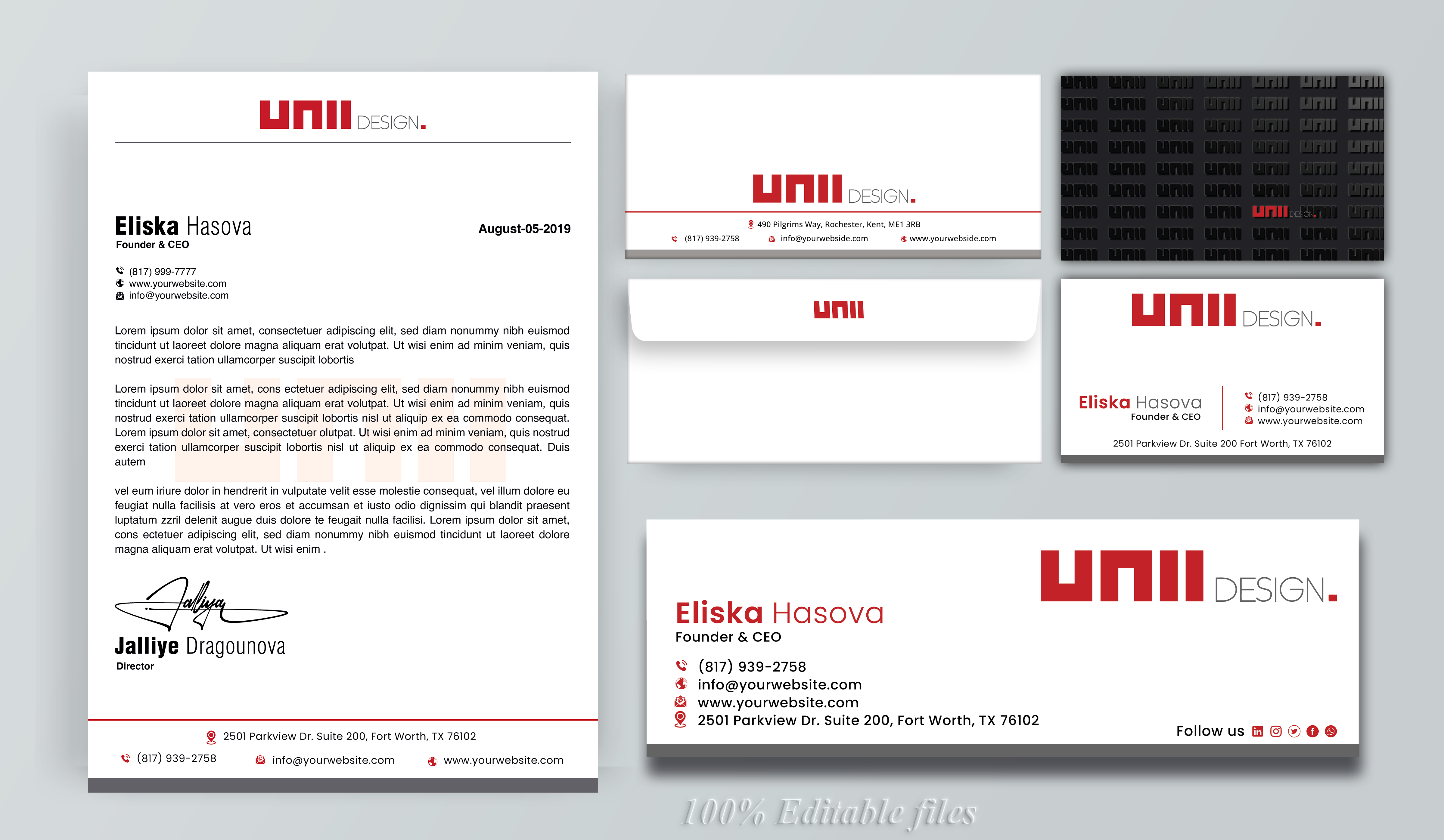 Stationery Design by DesignerShahadat for UNii  | Design #37161947