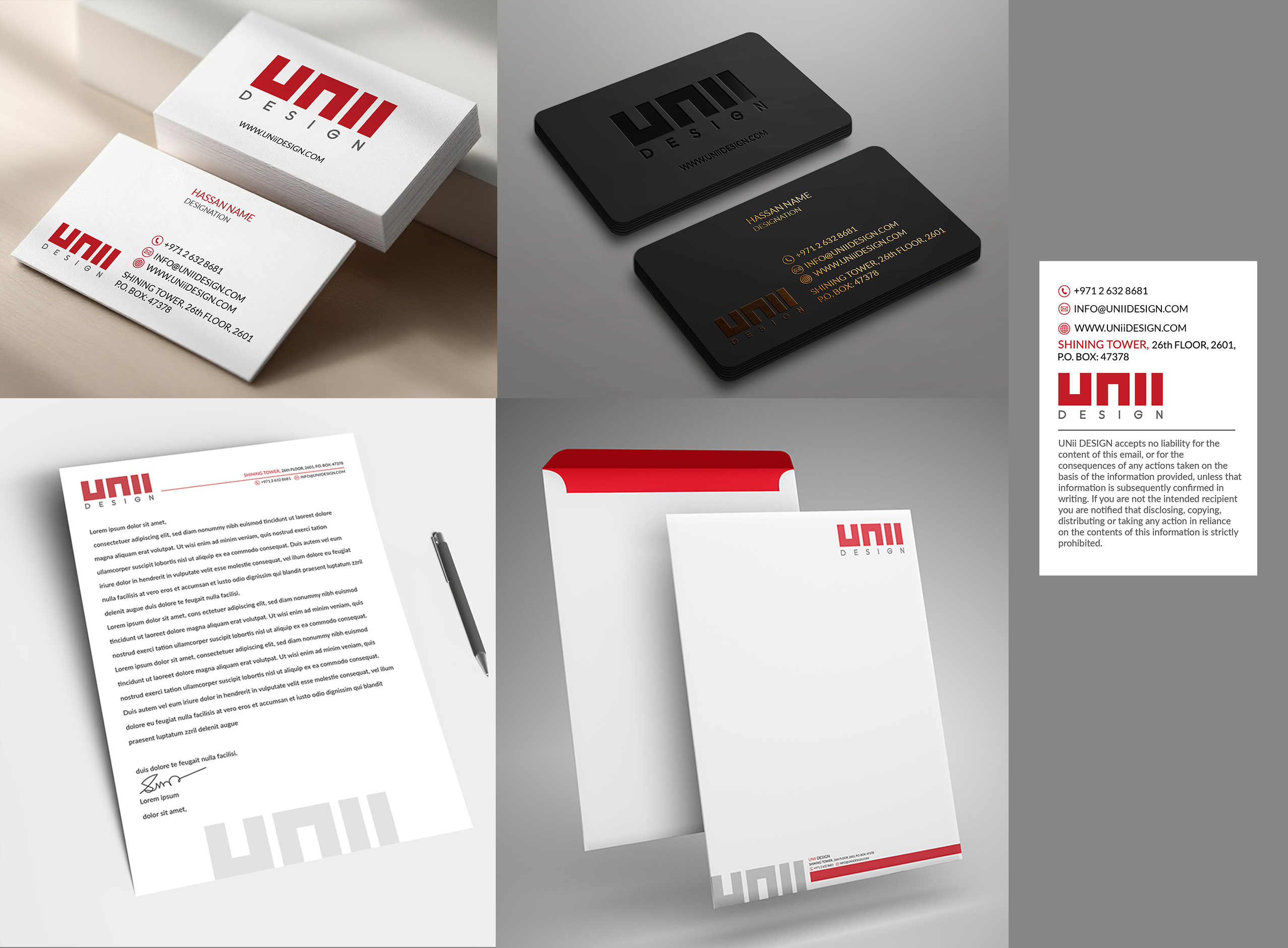 Diseño de Papelería por kousik para UNii  | Diseño #37157690