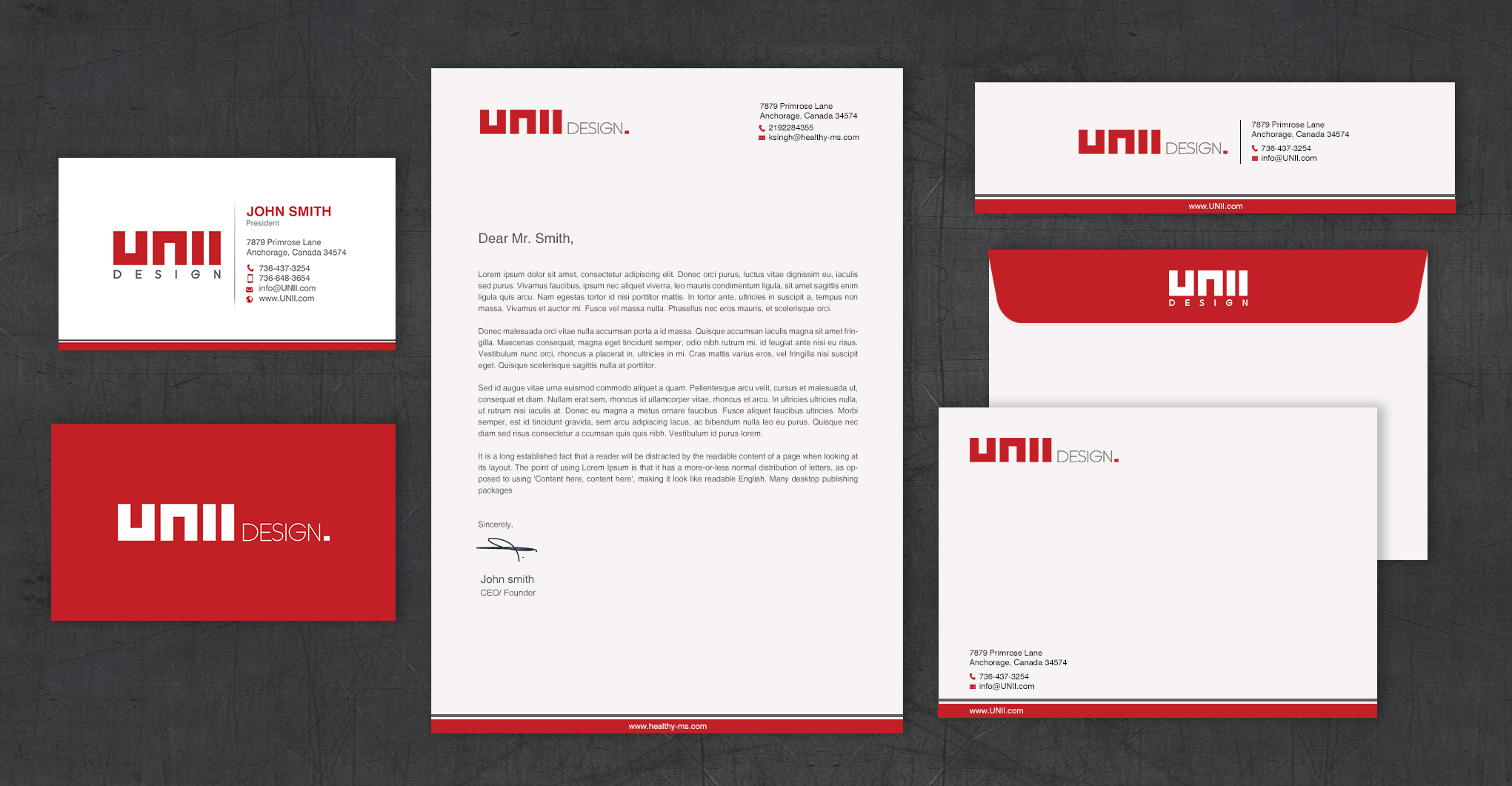Stationery Design by chandrayaan.creative for UNii  | Design #37176054