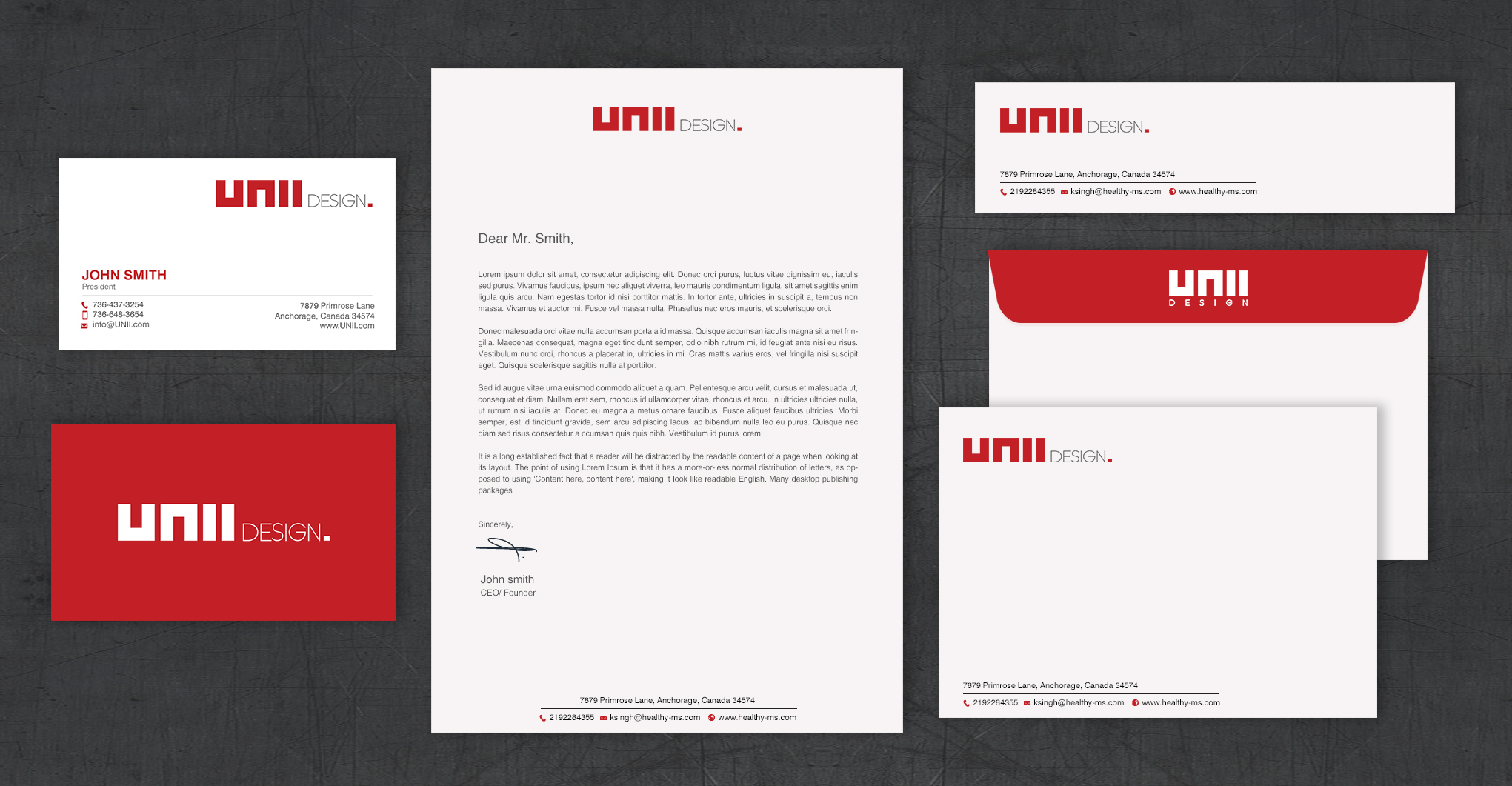 Stationery Design by chandrayaan.creative for UNii  | Design #37176055