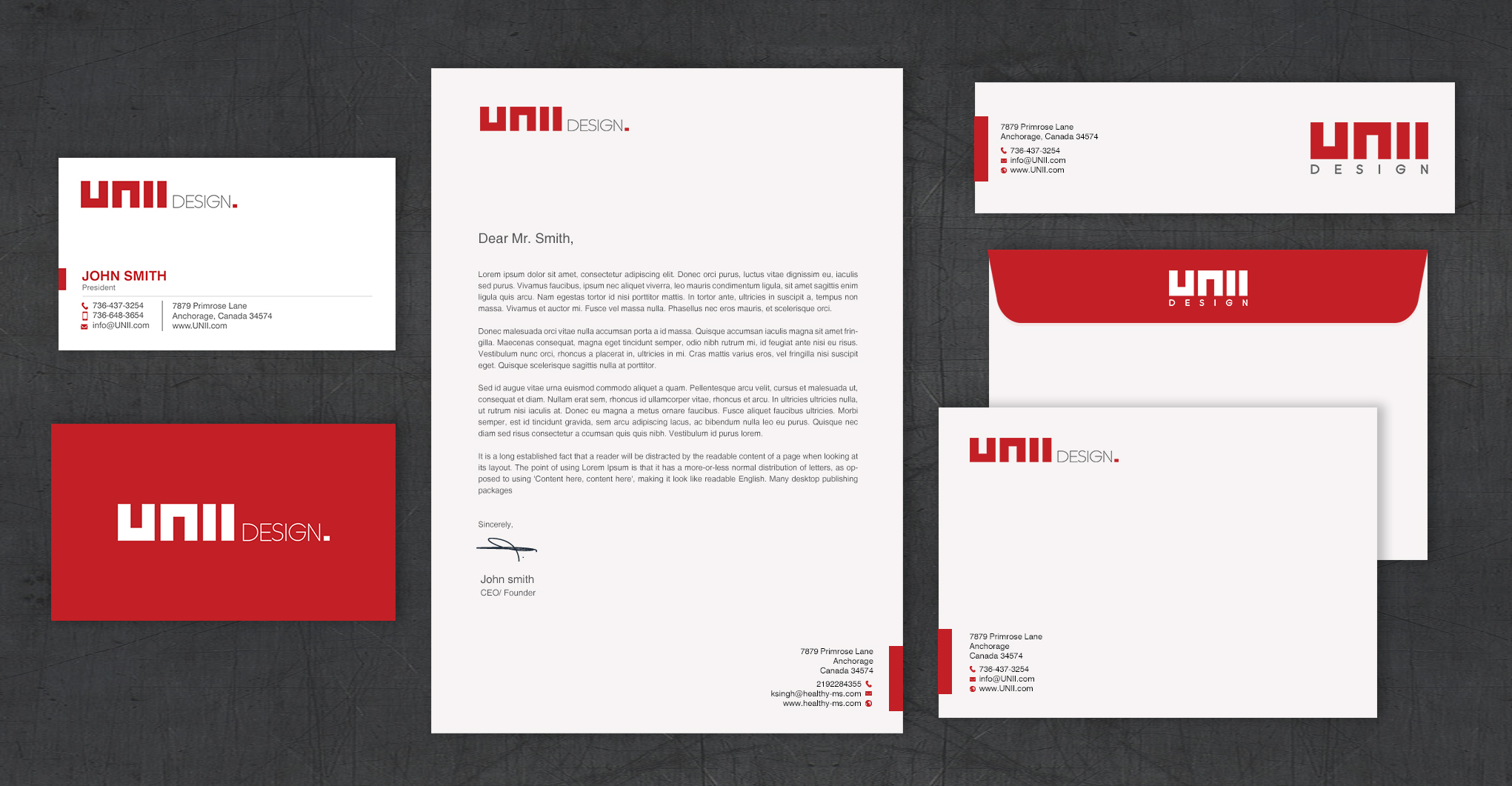 Stationery Design by chandrayaan.creative for UNii  | Design #37176057