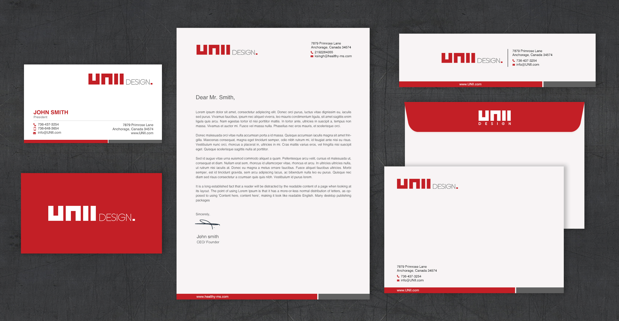 Stationery Design by chandrayaan.creative for UNii  | Design #37176058