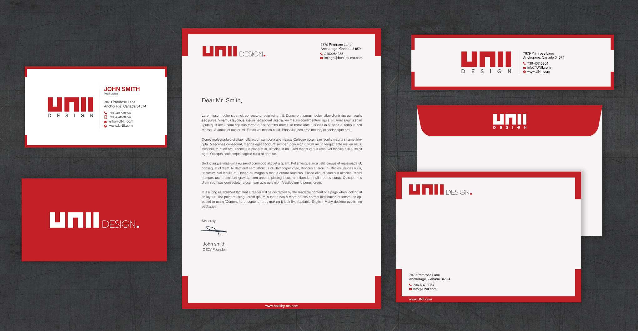 Stationery Design by chandrayaan.creative for UNii  | Design #37176060