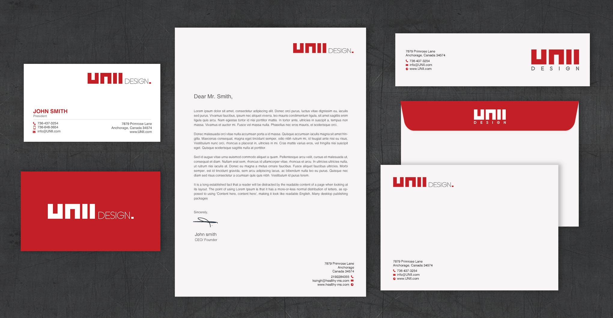 Stationery Design by chandrayaan.creative for UNii  | Design #37176061